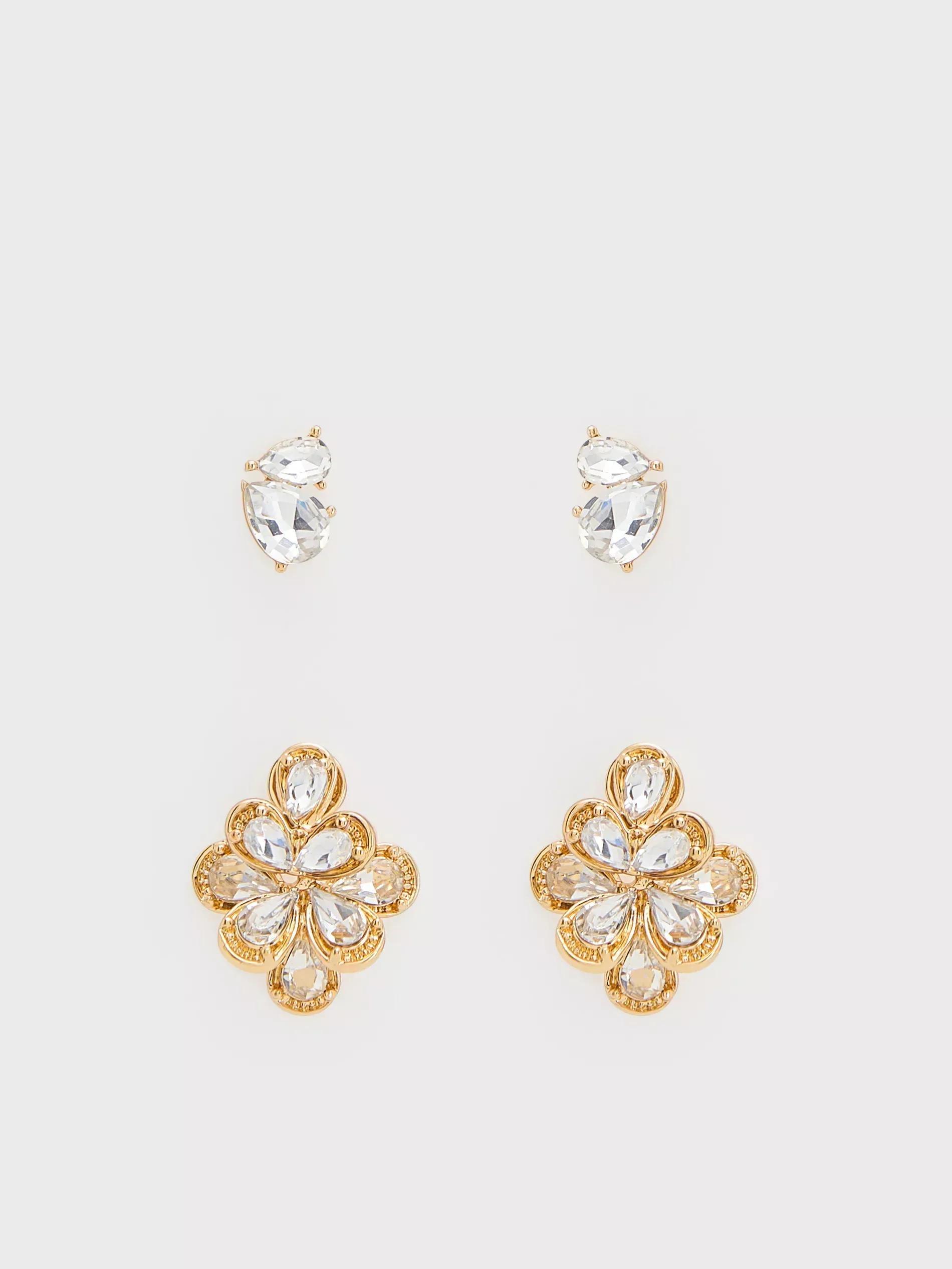 Gold Earrings, Golden, large image number 2