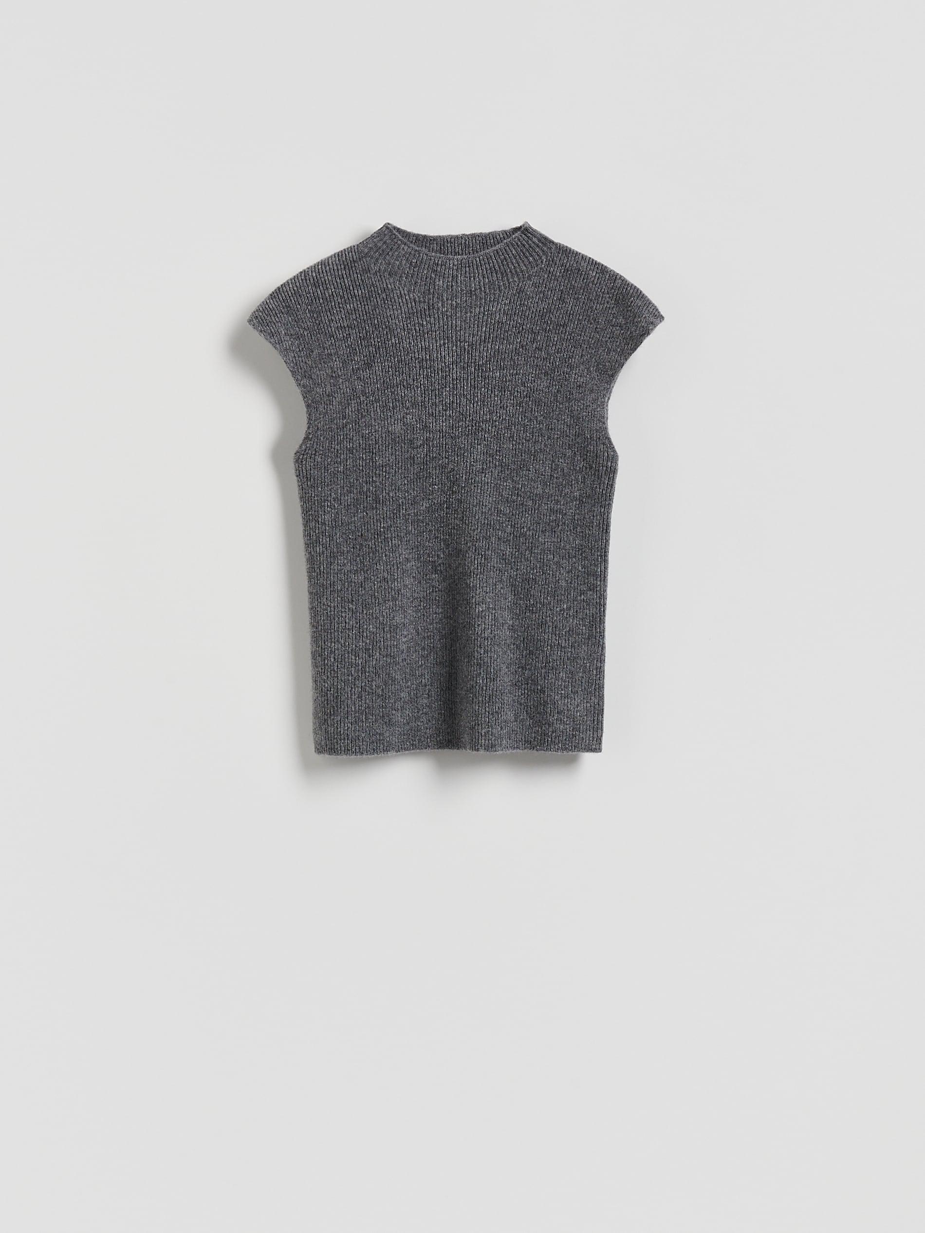 Grey Wool Vest, Grey, large image number 4