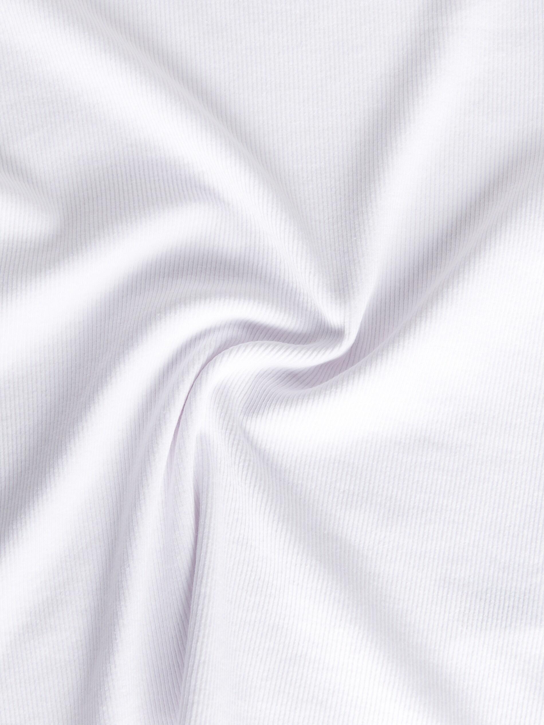 White Rib Knit T-Shirt, Kids Girls, , large image number 1
