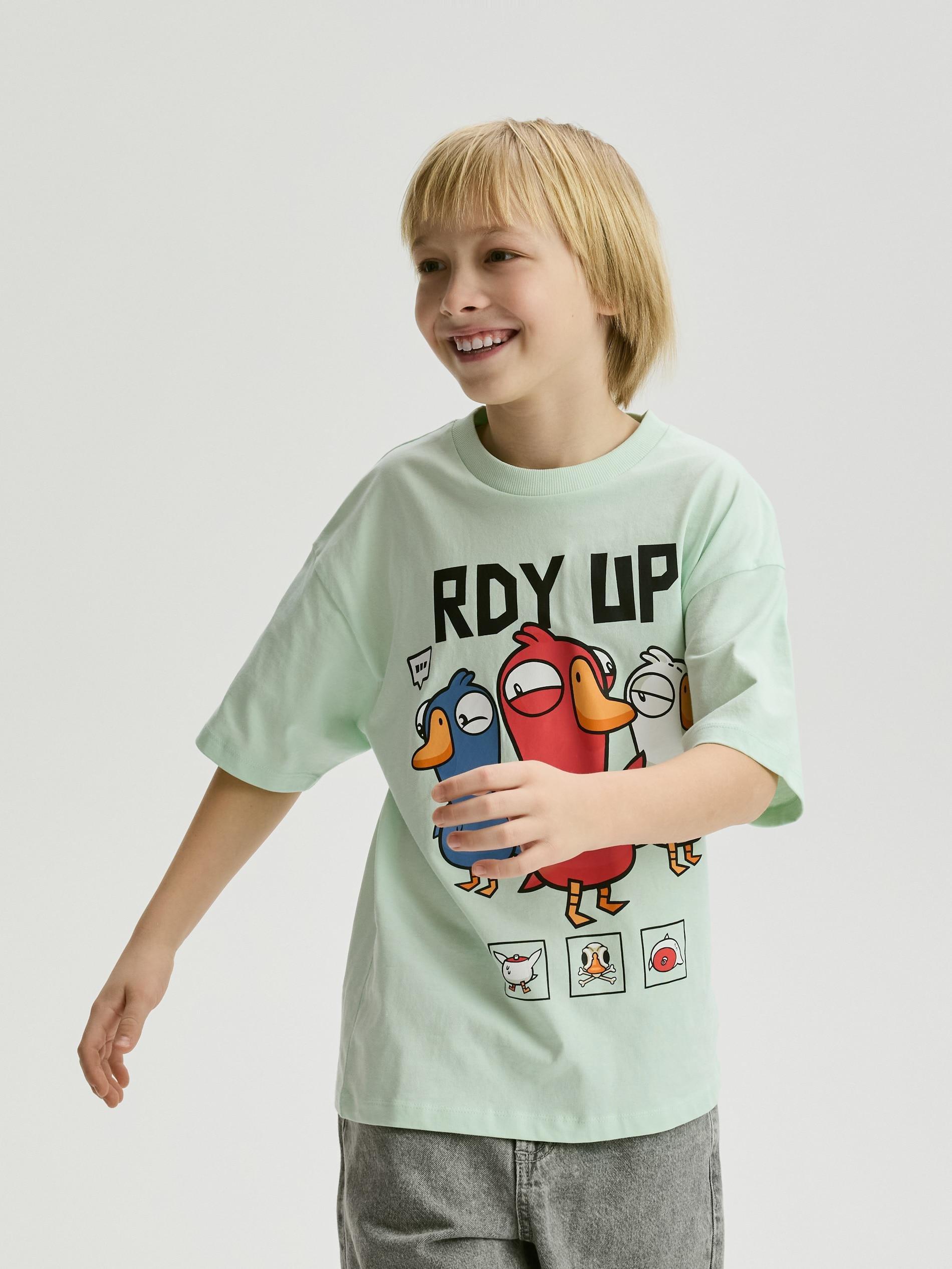 Green Goose Goose Duck T-Shirt, Green, medium