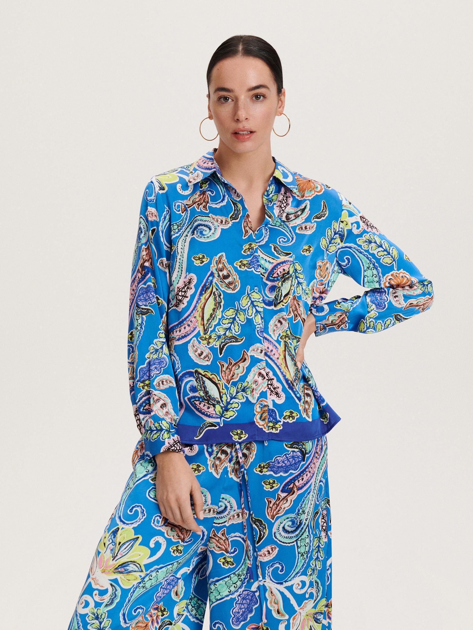 Blue Patterned Shirt, , large image number 1