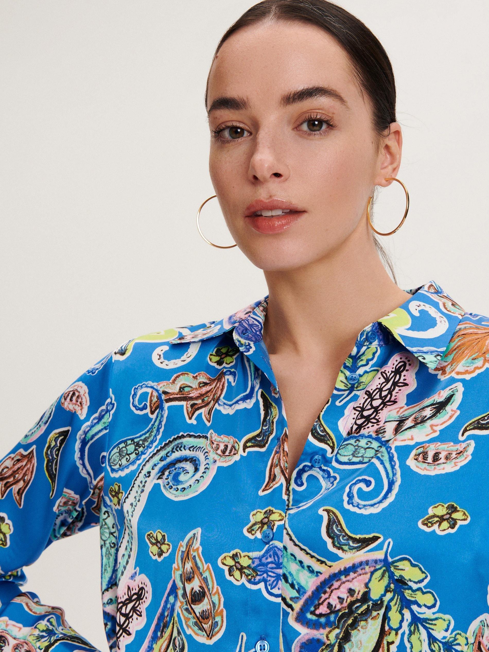 Blue Patterned Shirt, , large image number 6