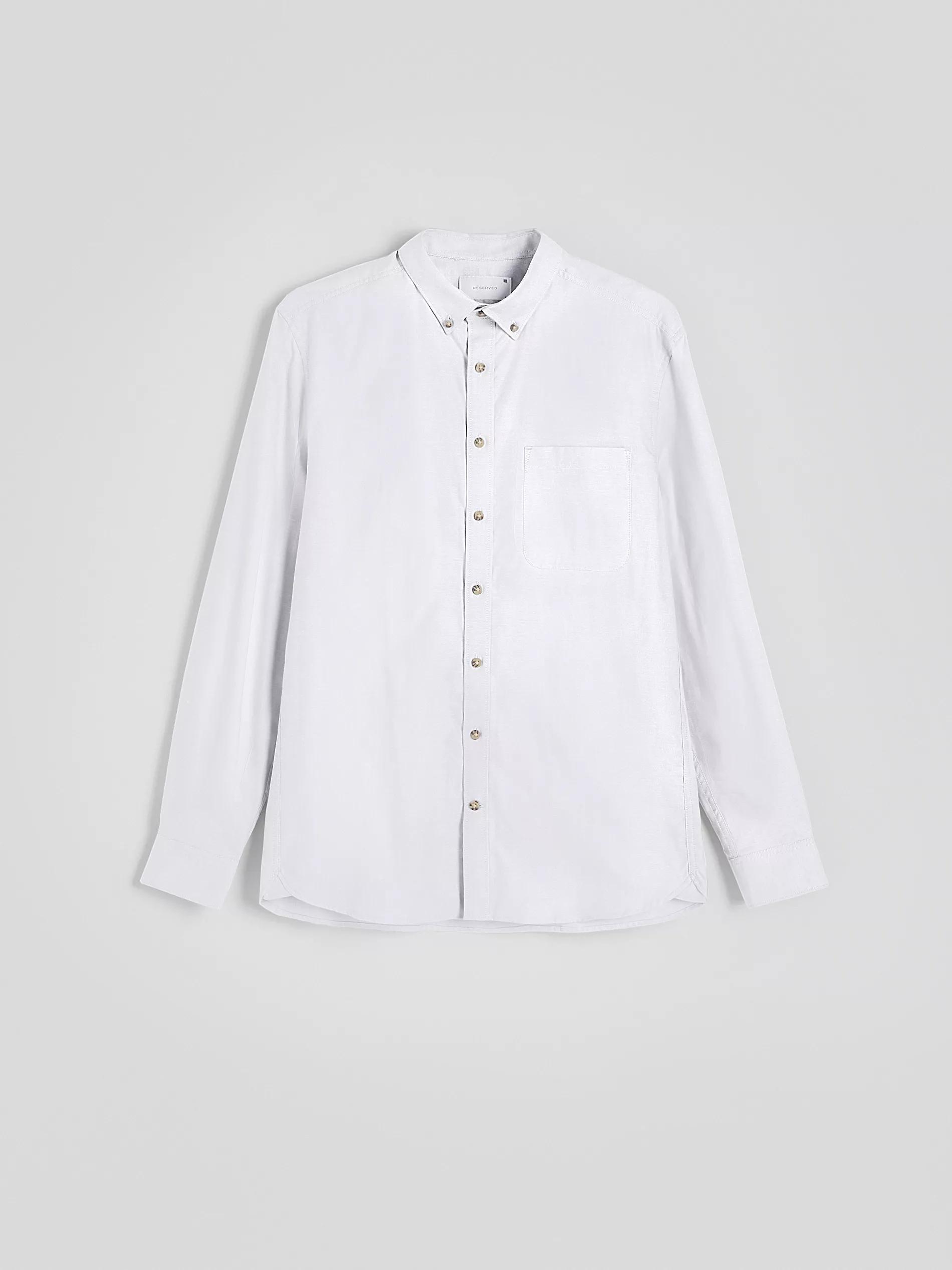 White Regular Fit Shirt With Pocket, , large image number 1