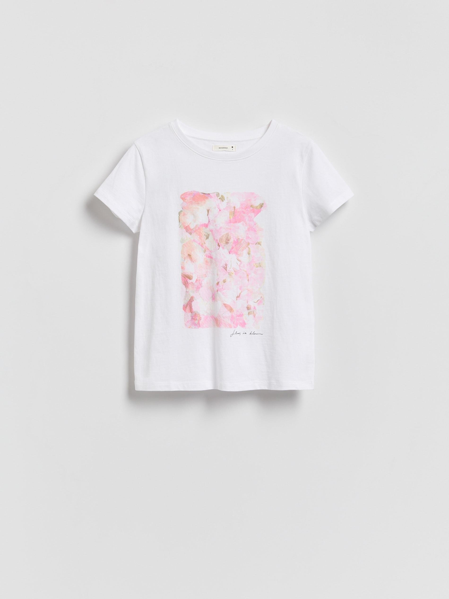 White T-Shirt With Print, 7401_00C            , medium