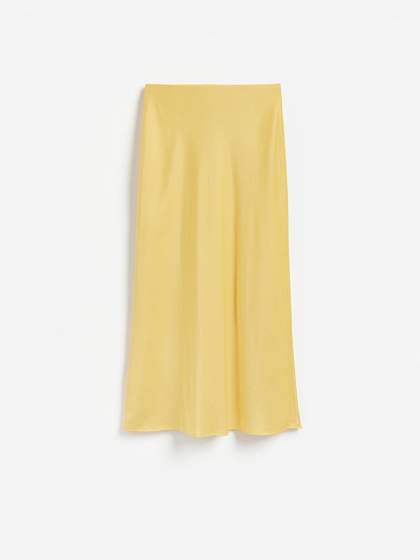 Yellow Midi Skirt, Yellow, large image number 3