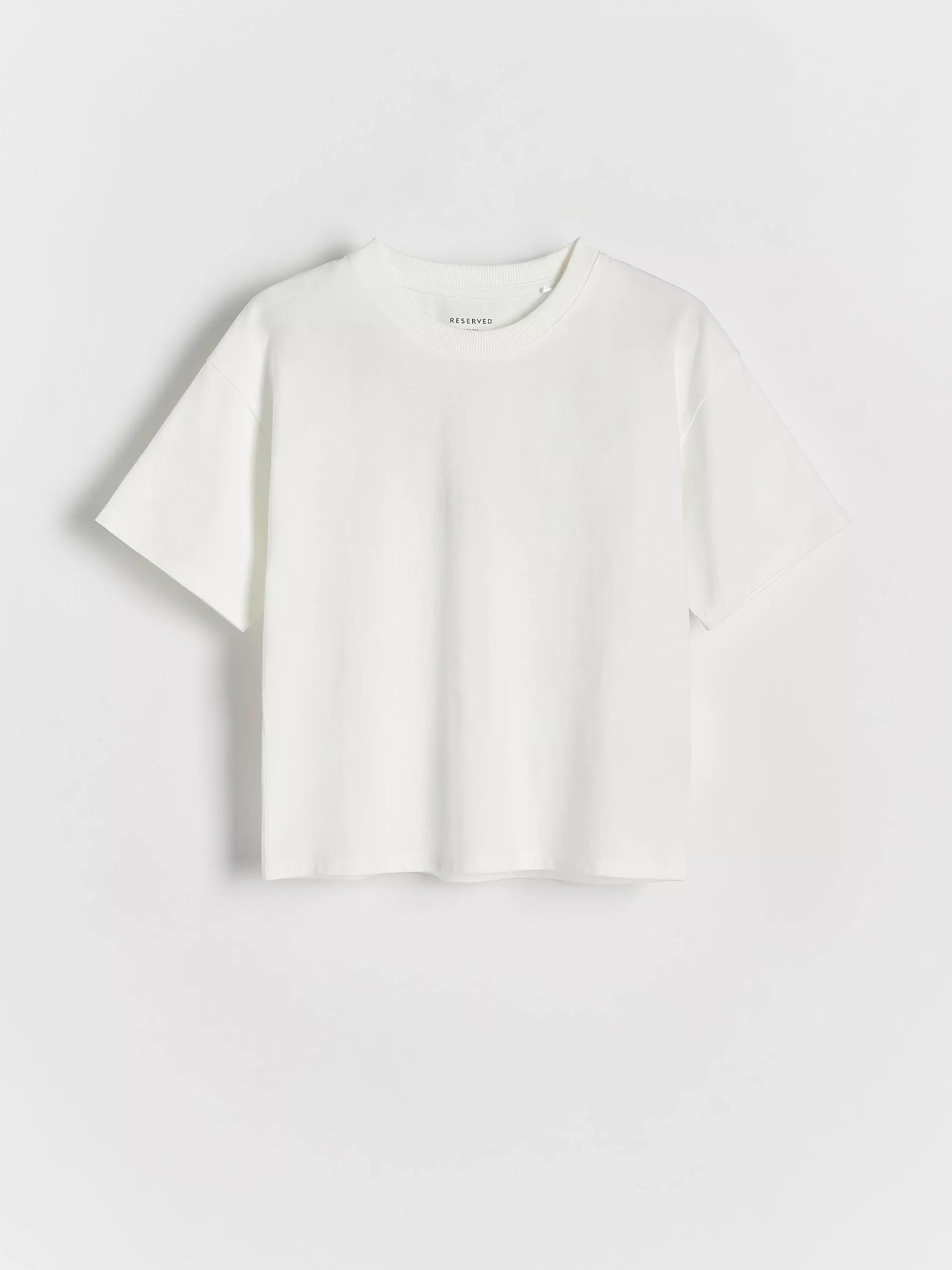 White Drop Shoulder T-Shirt, Kids Girls, , large image number 1