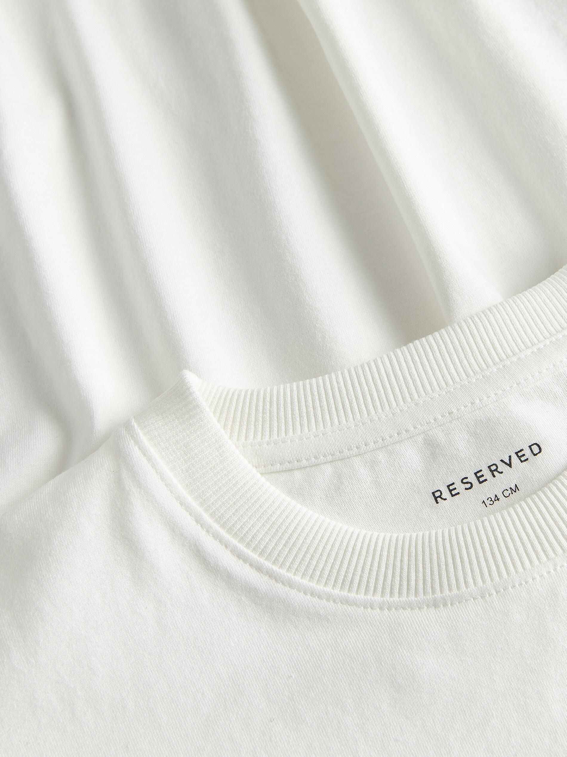 White Drop Shoulder T-Shirt, Kids Girls, , large image number 3