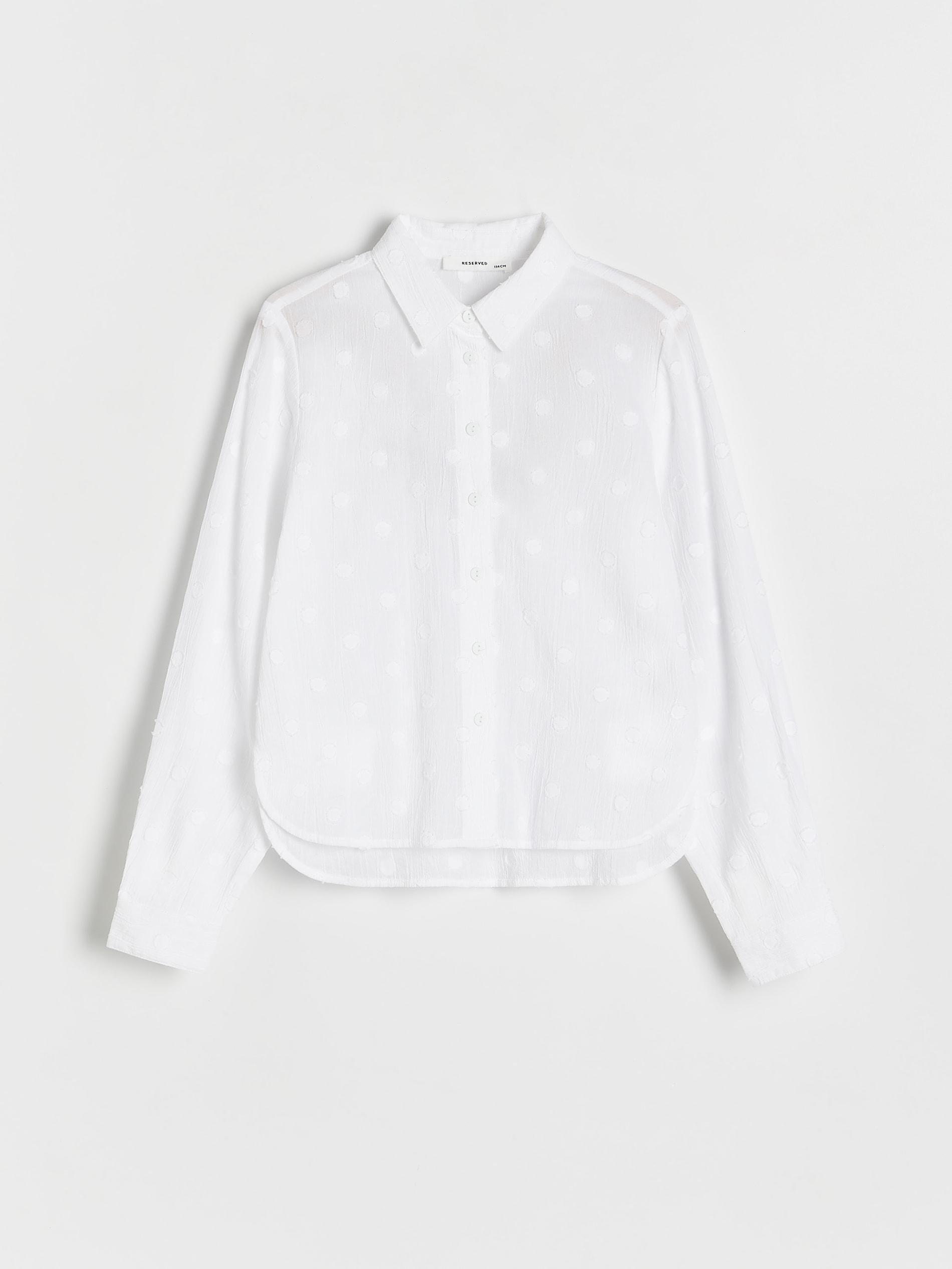 White Cotton Shirt, Kids Girls, , large image number 3