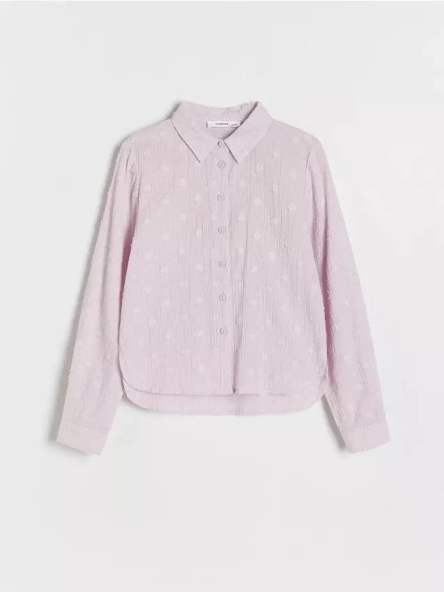 Purple Cotton Shirt, Kids Girls, , large image number 0