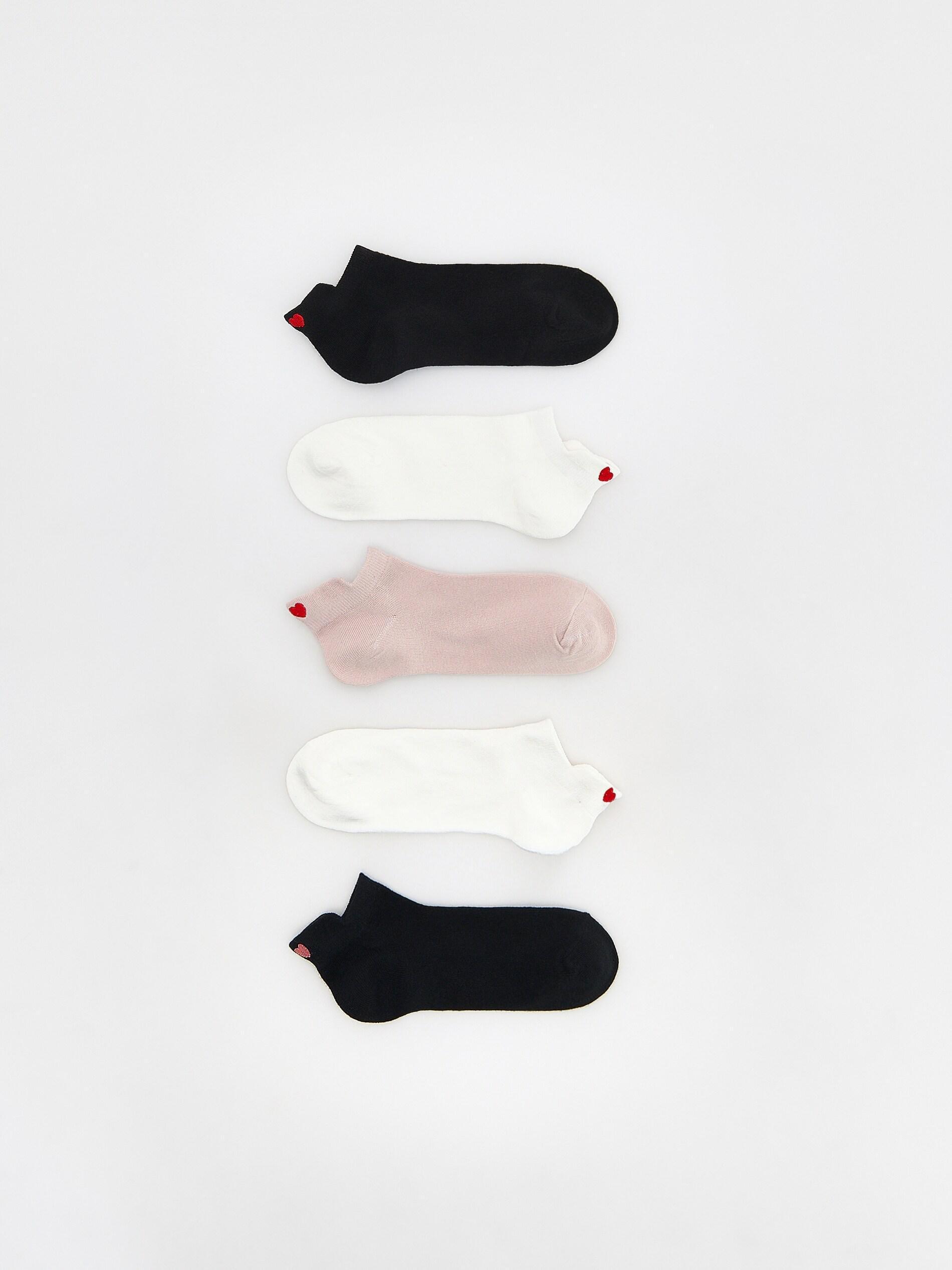 Black Set Of 5 Pairs Of Socks With High Cotton Content, , large image number 0