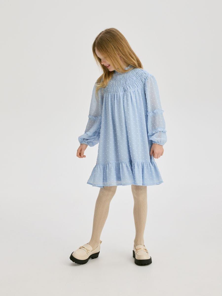 Blue Patterned Dress, Blue, large image number 0