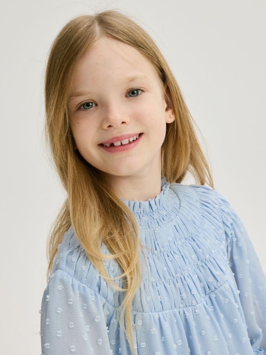 Blue Patterned Dress, Blue, large image number 1