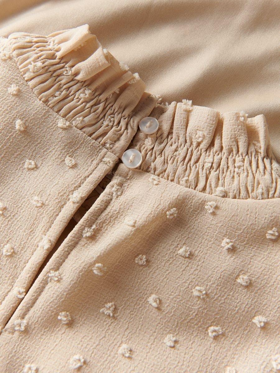 Beige Patterned Dress, Beige, large image number 3