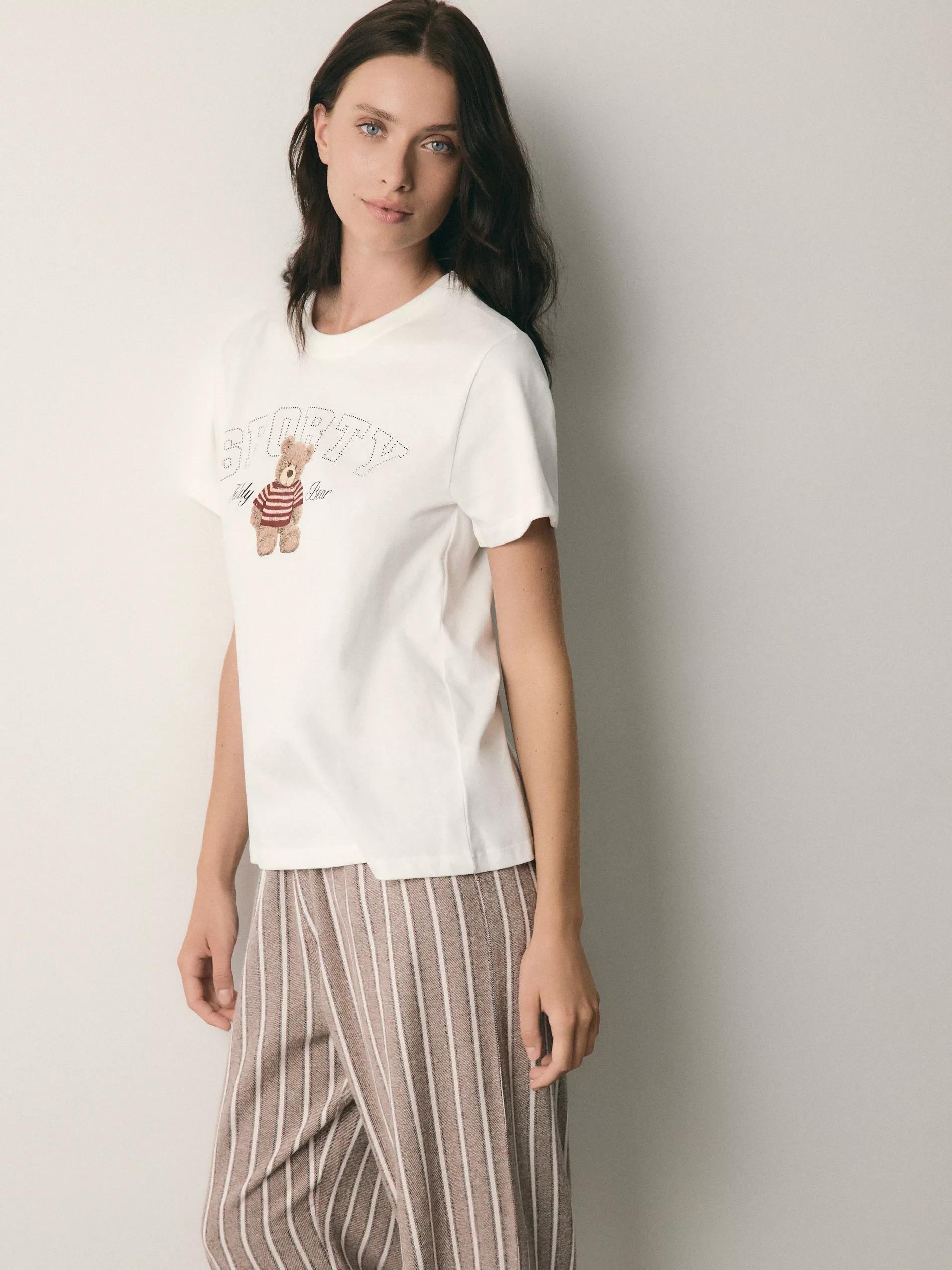 Brown Two Piece Printed Pyjama Set, Brown, large image number 2