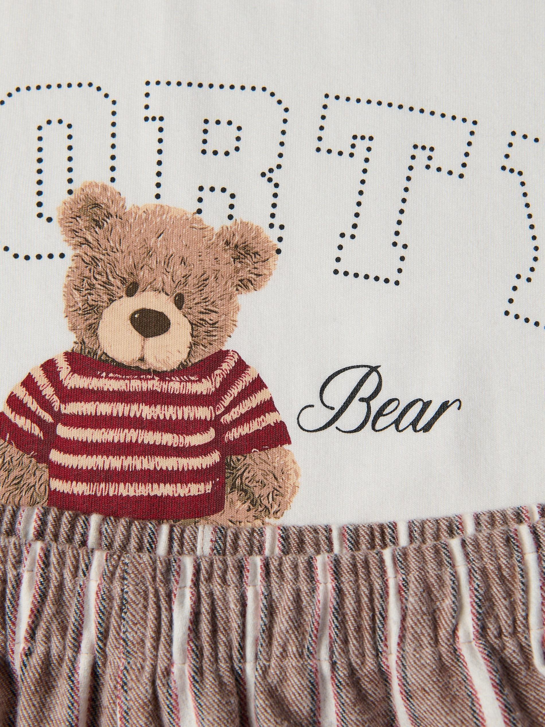 Brown Two Piece Printed Pyjama Set, Brown, large image number 5