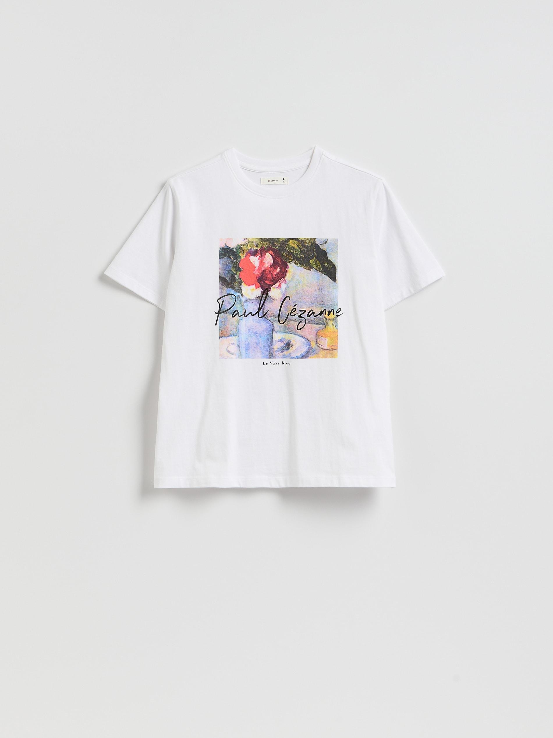 White T-Shirt With Print, White, large image number 0