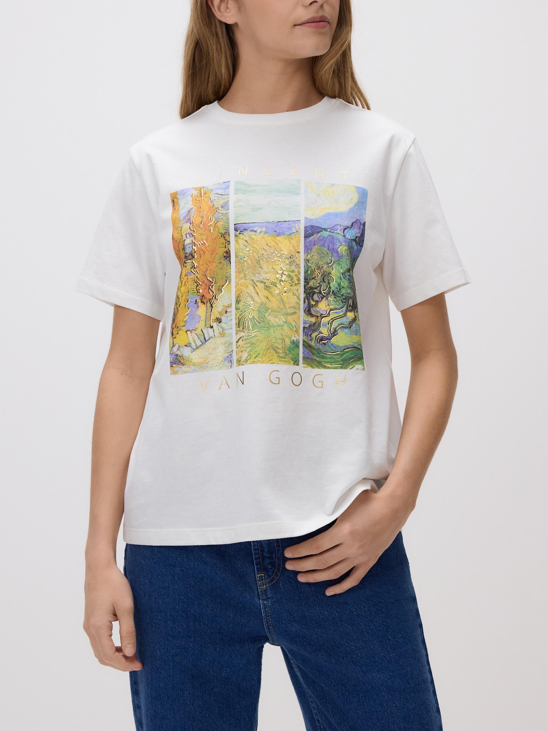 Cream T-Shirt With Print, Ivory, medium