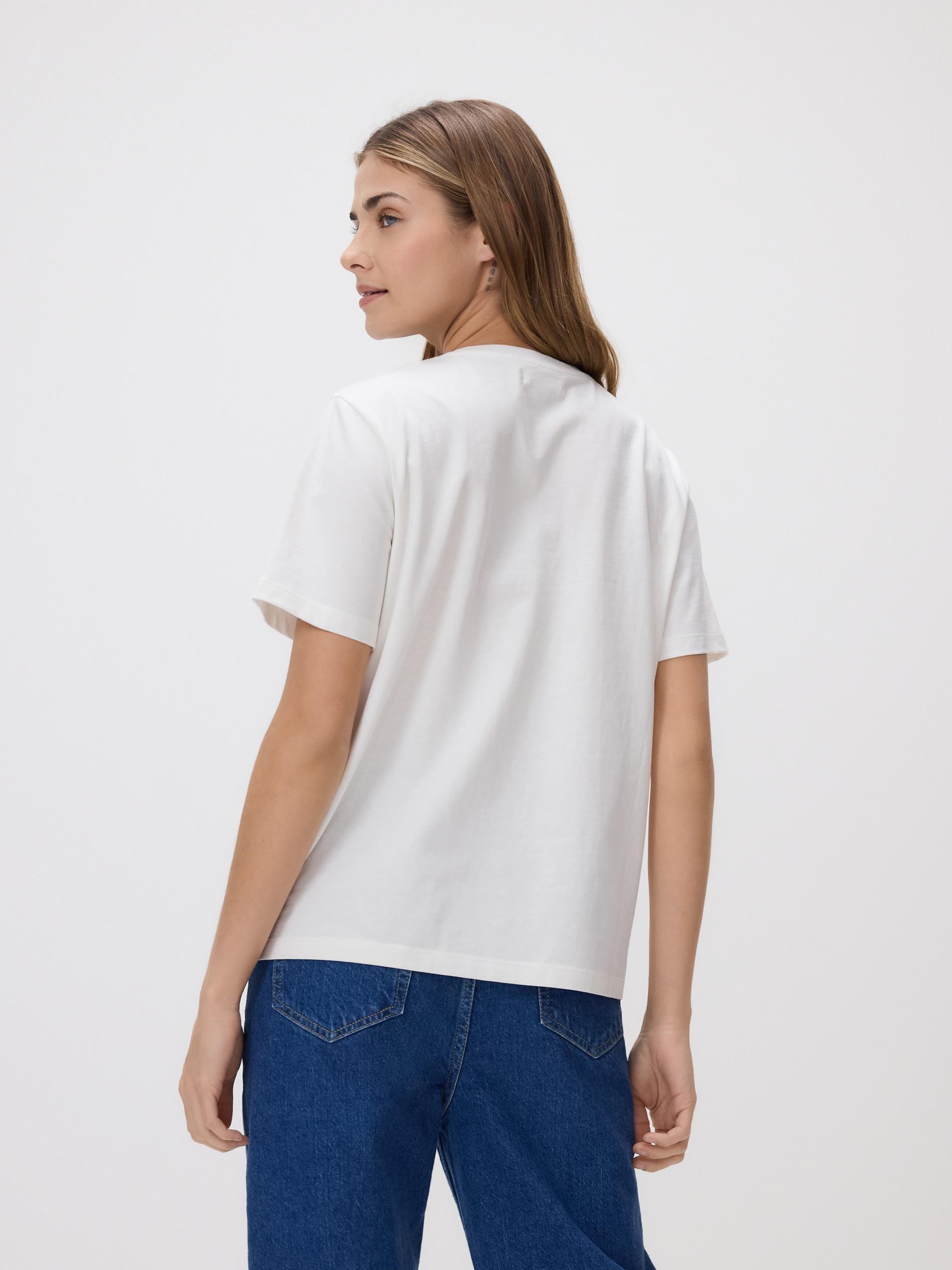 Cream T-Shirt With Print, Ivory, large image number 3