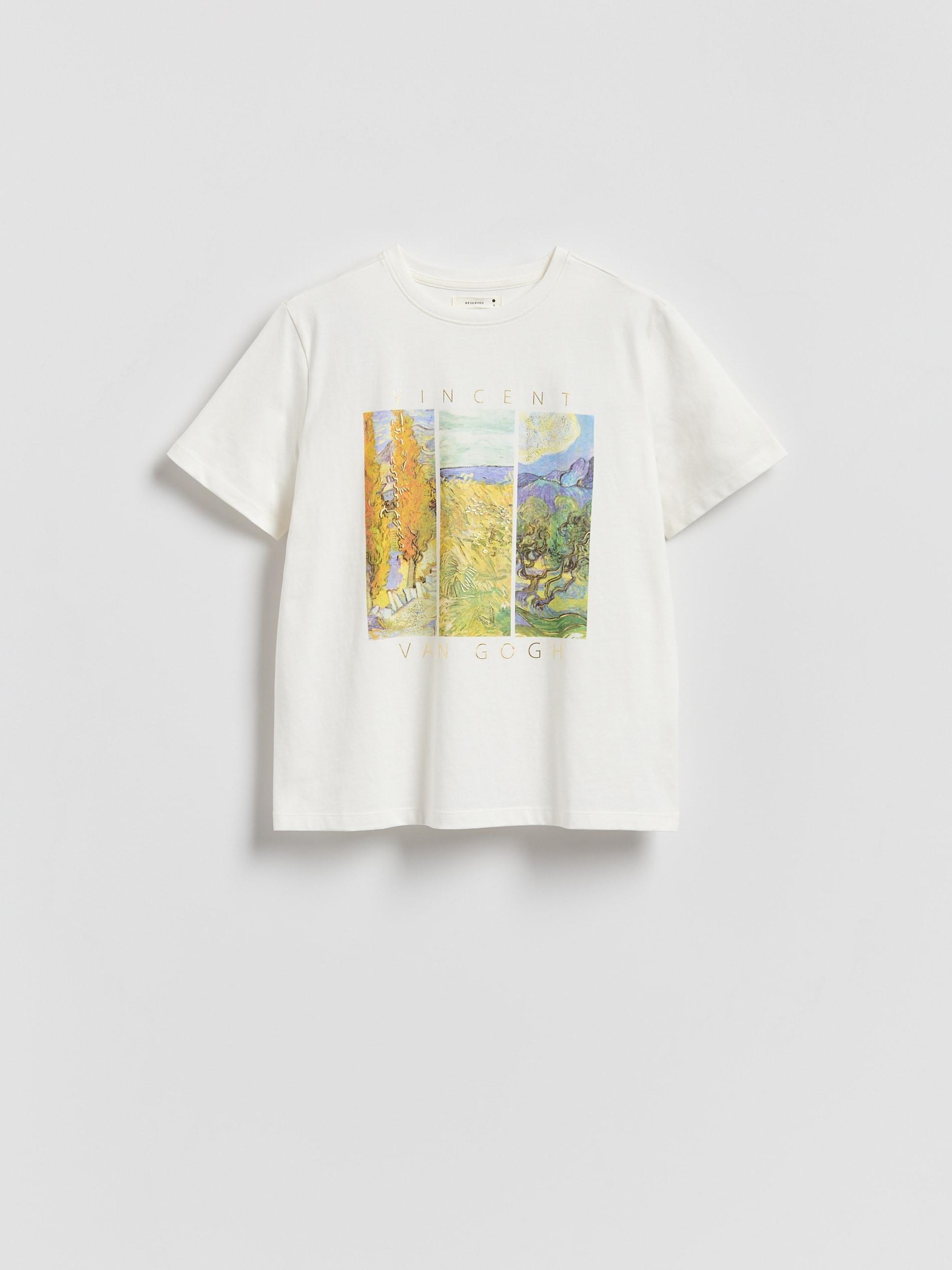 Cream T-Shirt With Print, Ivory, large image number 4