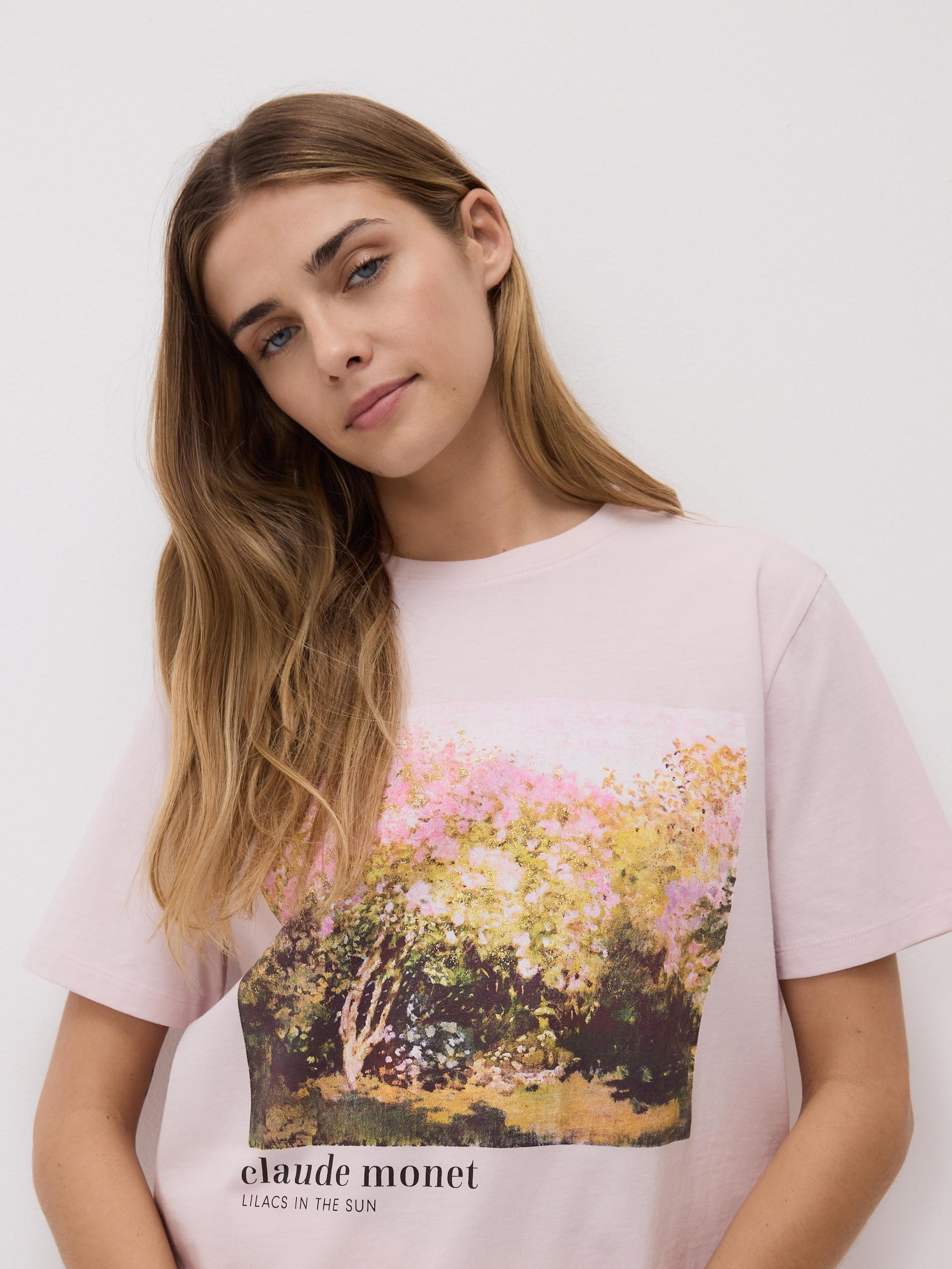 Pink T-Shirt With Print, Pink, medium