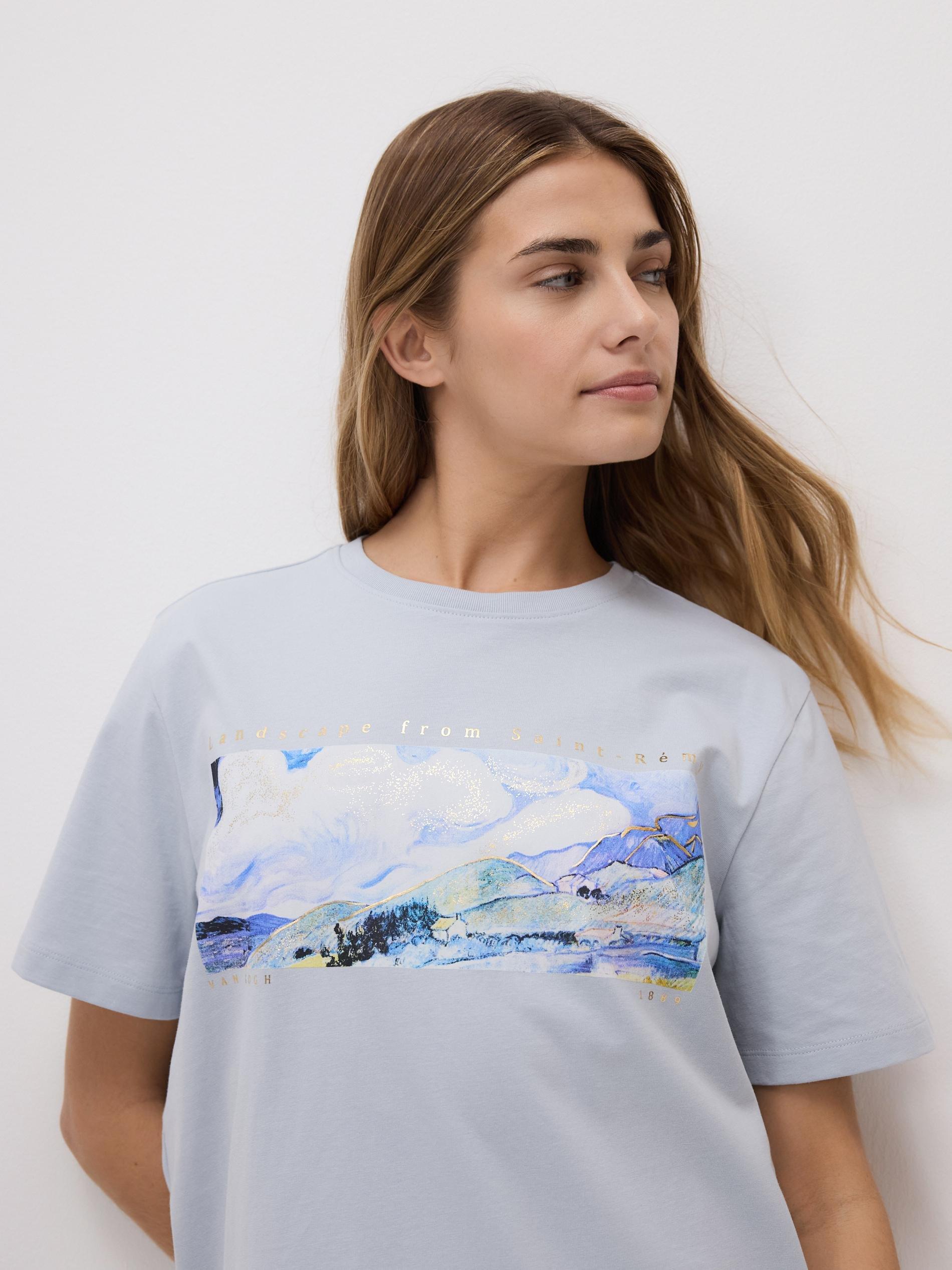 Blue T-Shirt With Print, Blue, large image number 2