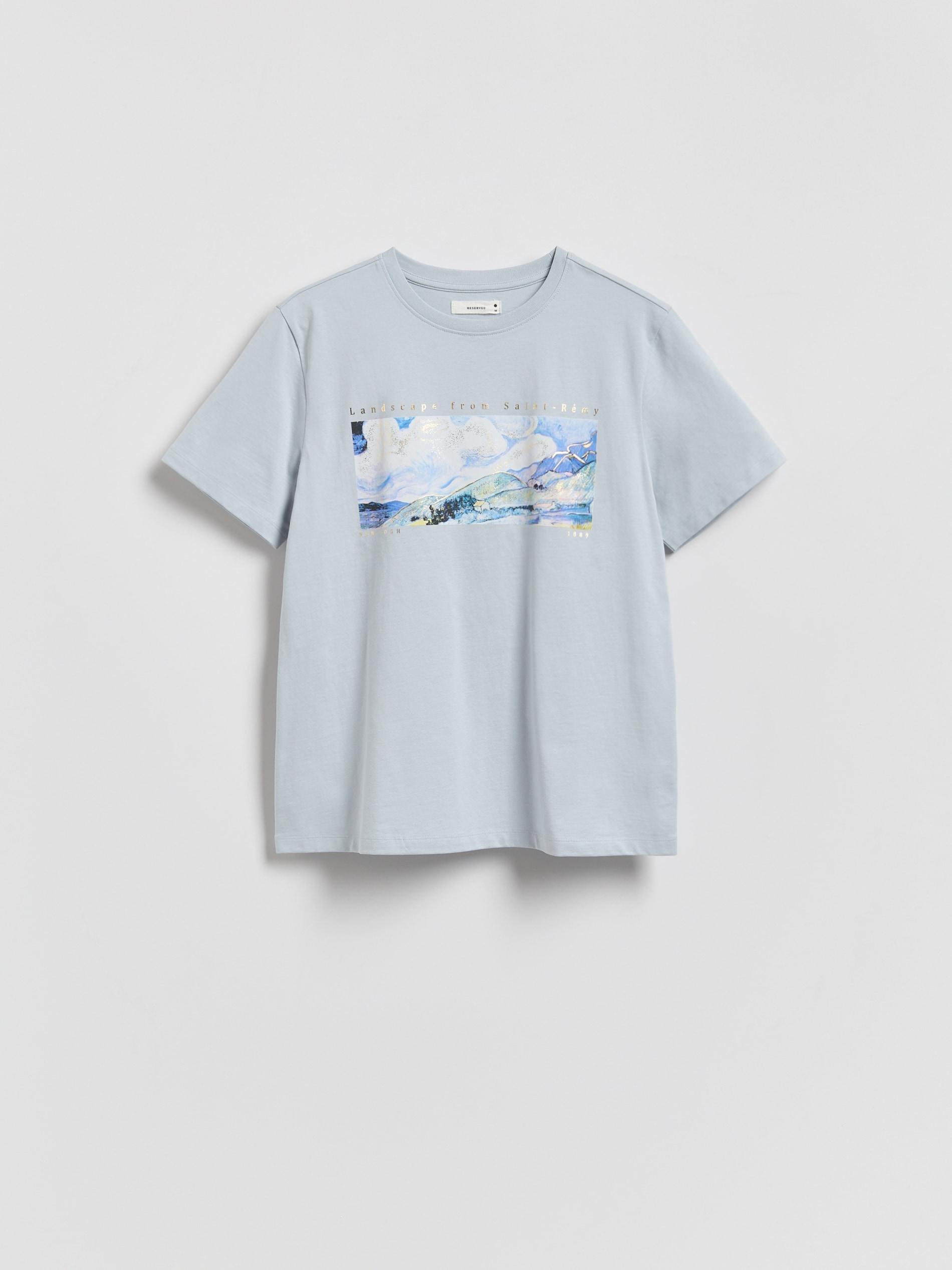 Blue T-Shirt With Print, Blue, large image number 4