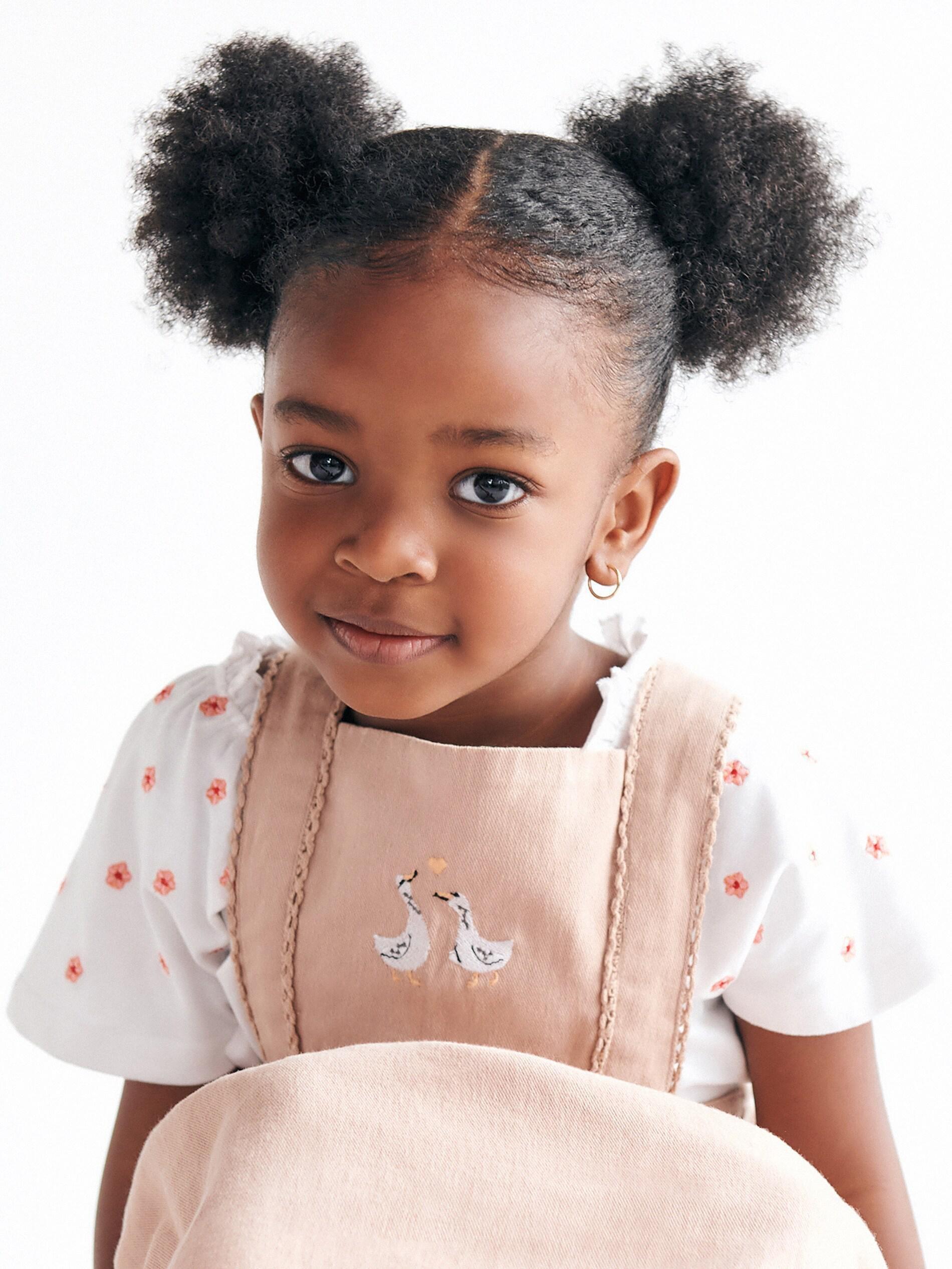 Cream Blouse With Button Detailing, Kids Girls, , large image number 0
