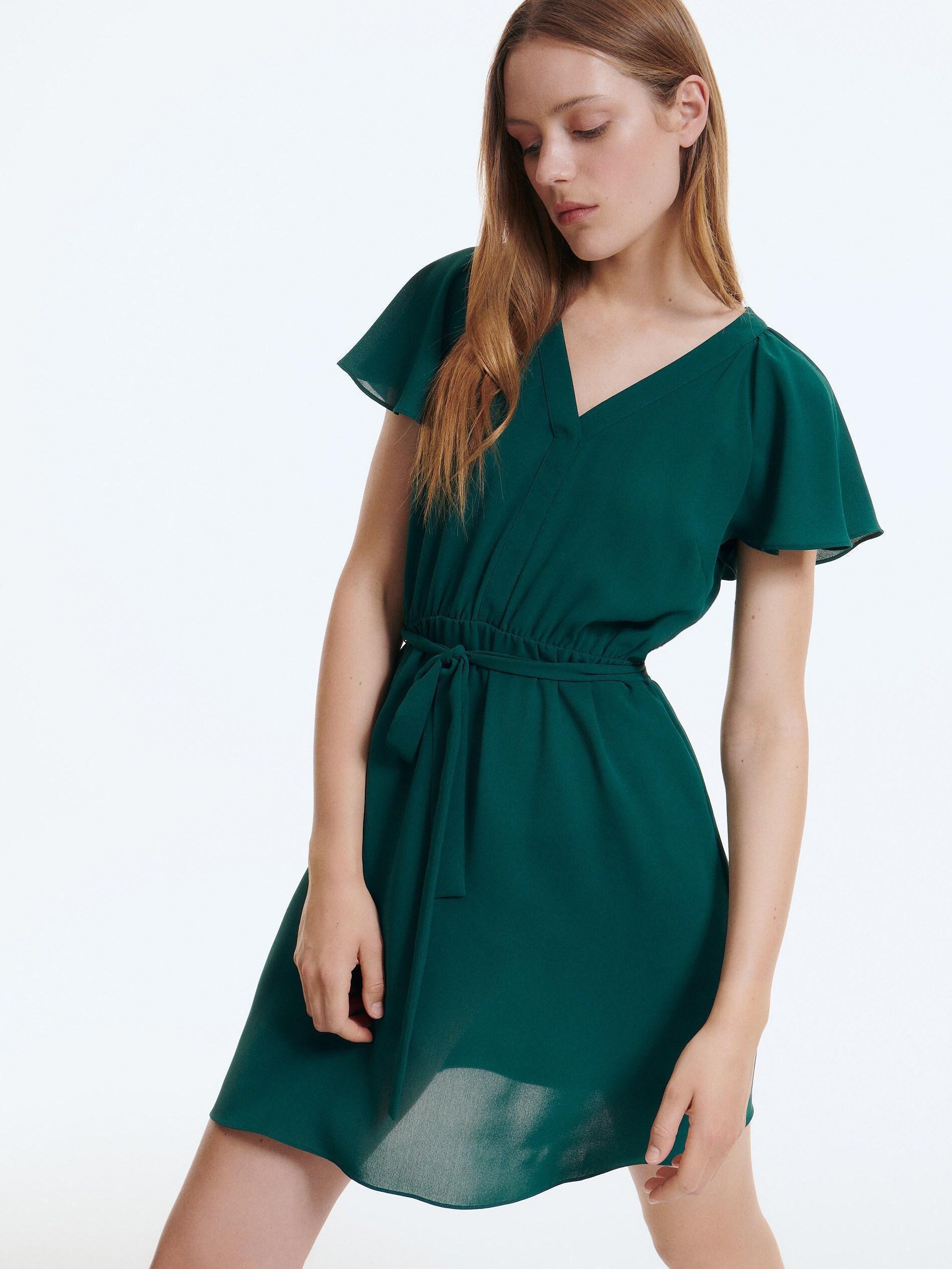 Yellow Green Mini Dress, , large image number 0