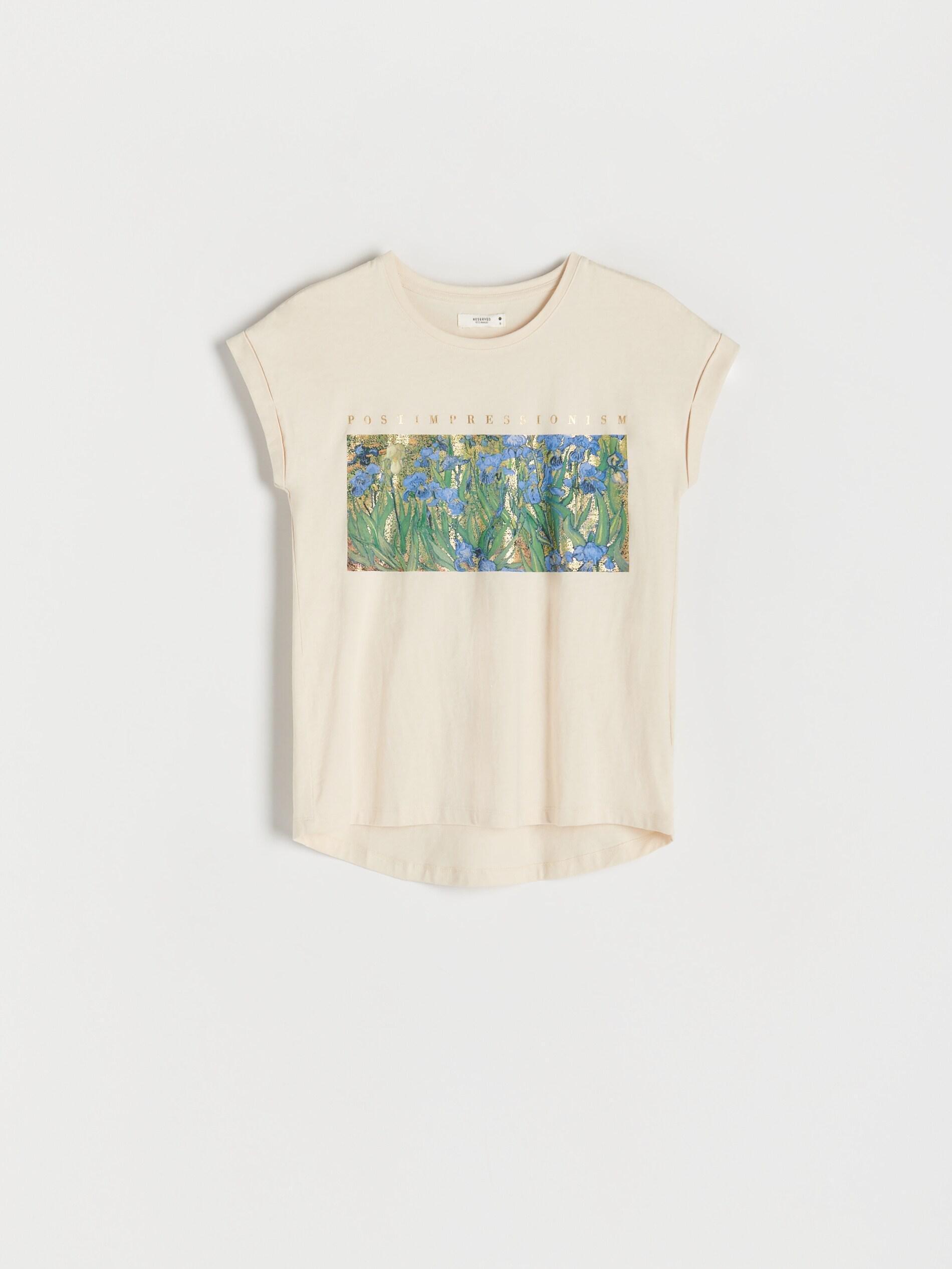Ivory Kimono T-shirt with print, , large image number 1
