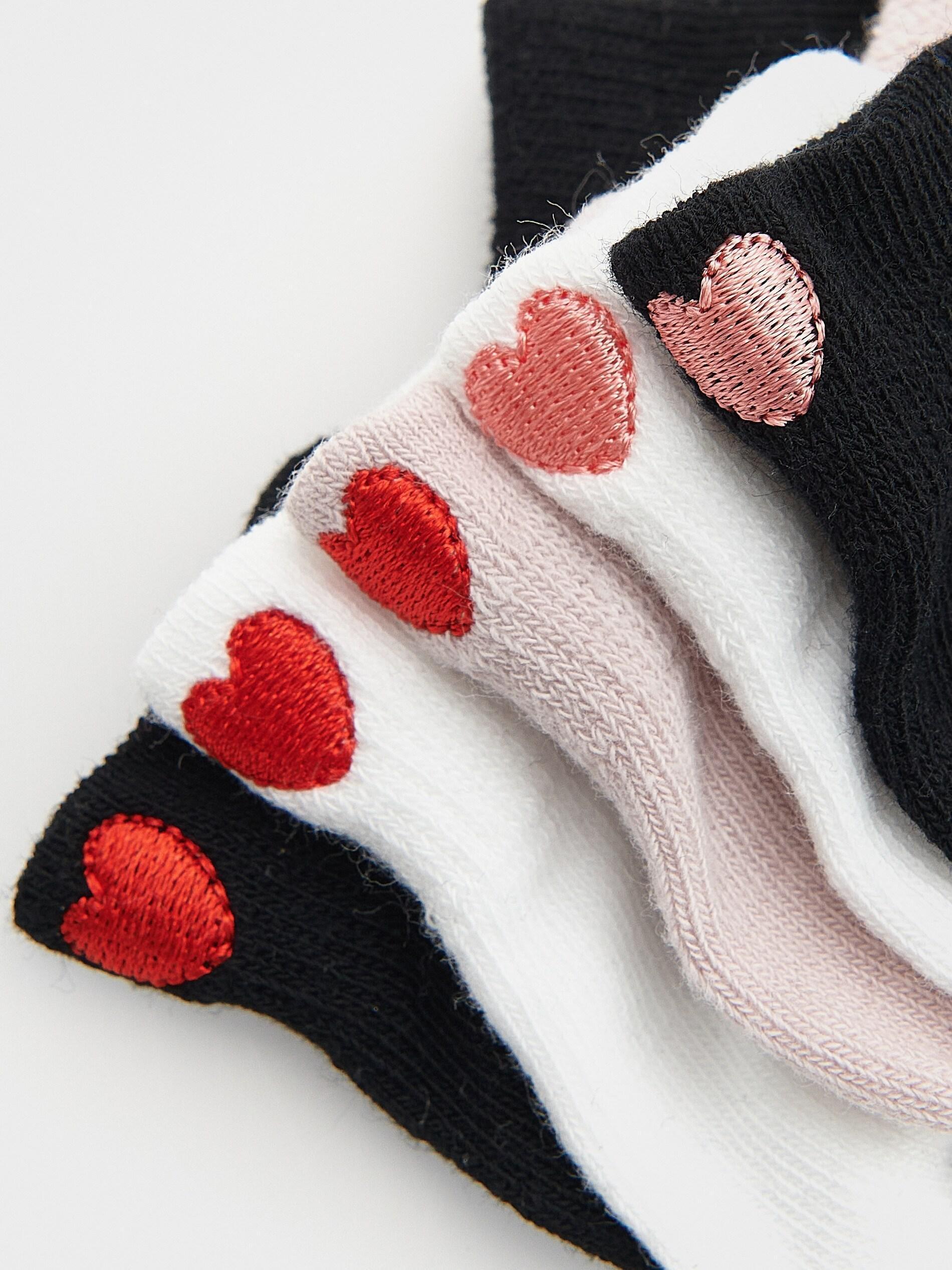 Black Embroidered Socks 5-Pack, , large image number 1
