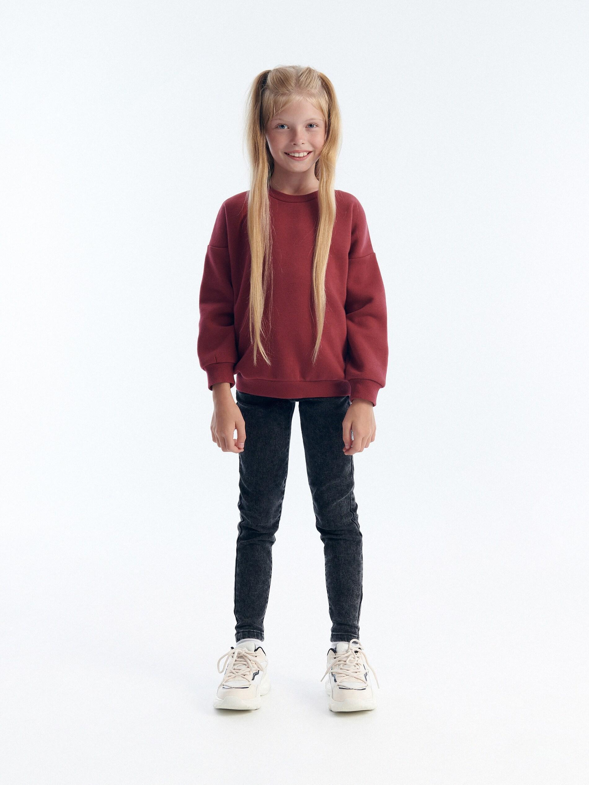 Black Elastic Skinny Jeans, Kids Girls, , large image number 0