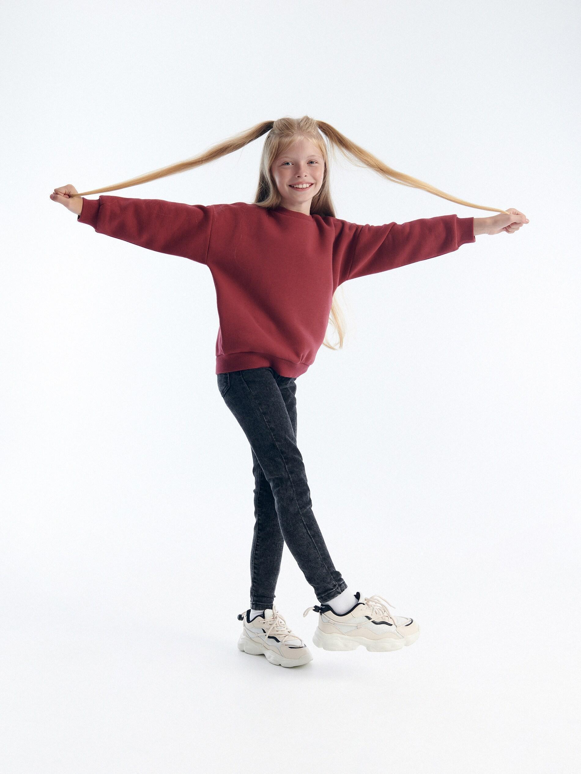 Black Elastic Skinny Jeans, Kids Girls, , large image number 1