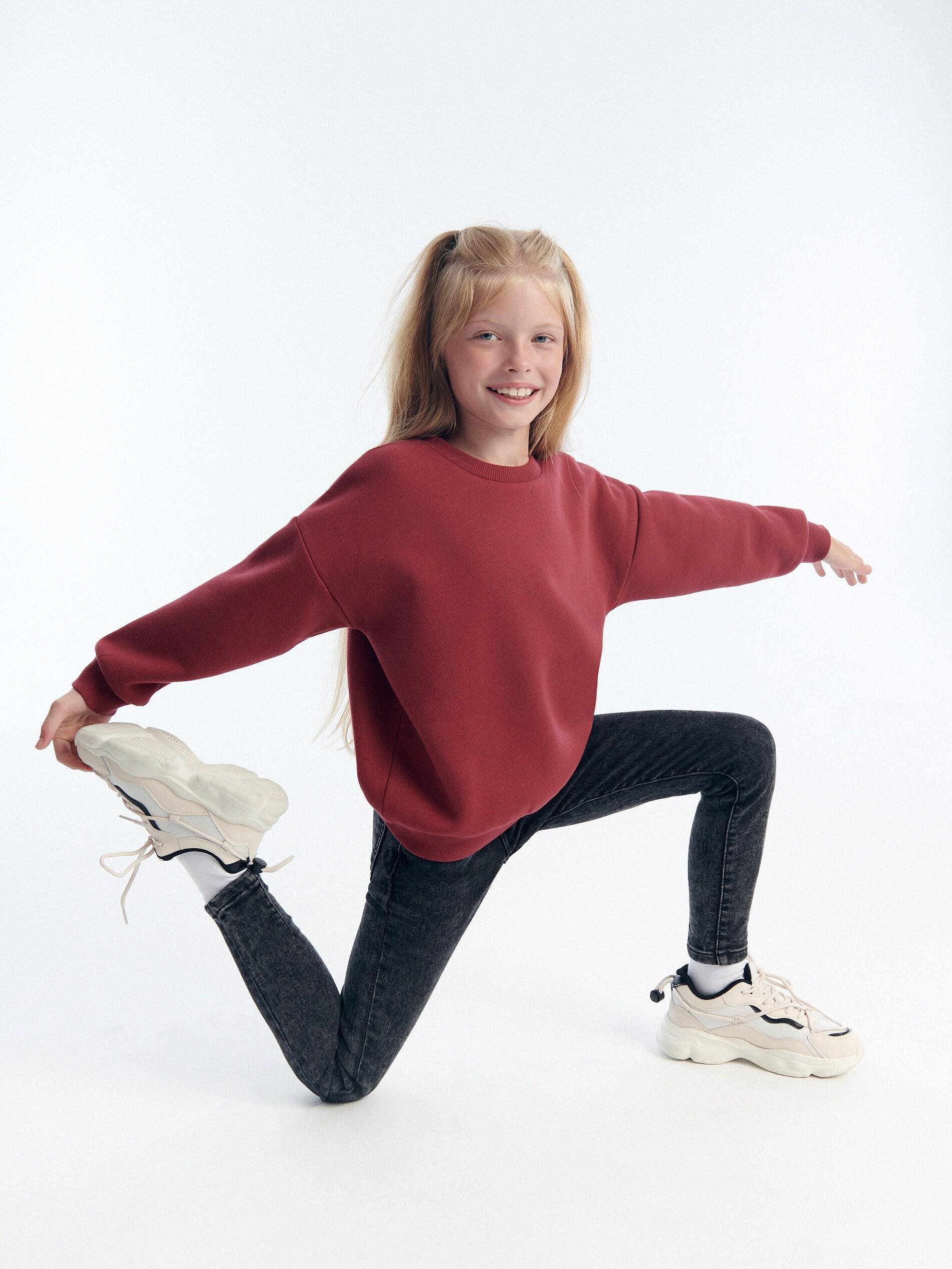 Black Elastic Skinny Jeans, Kids Girls, , large image number 2