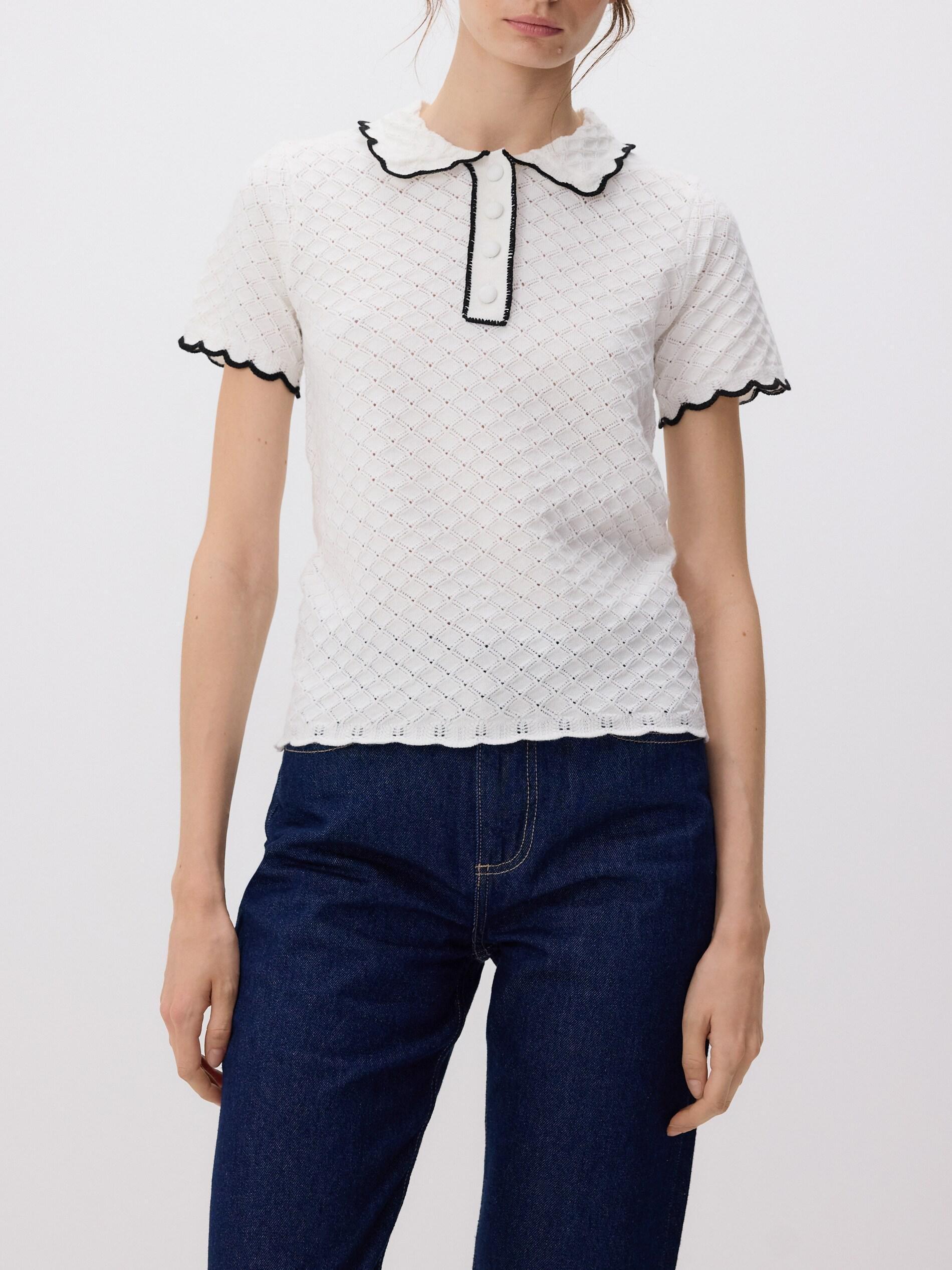 Beige Blouse, Ivory, medium