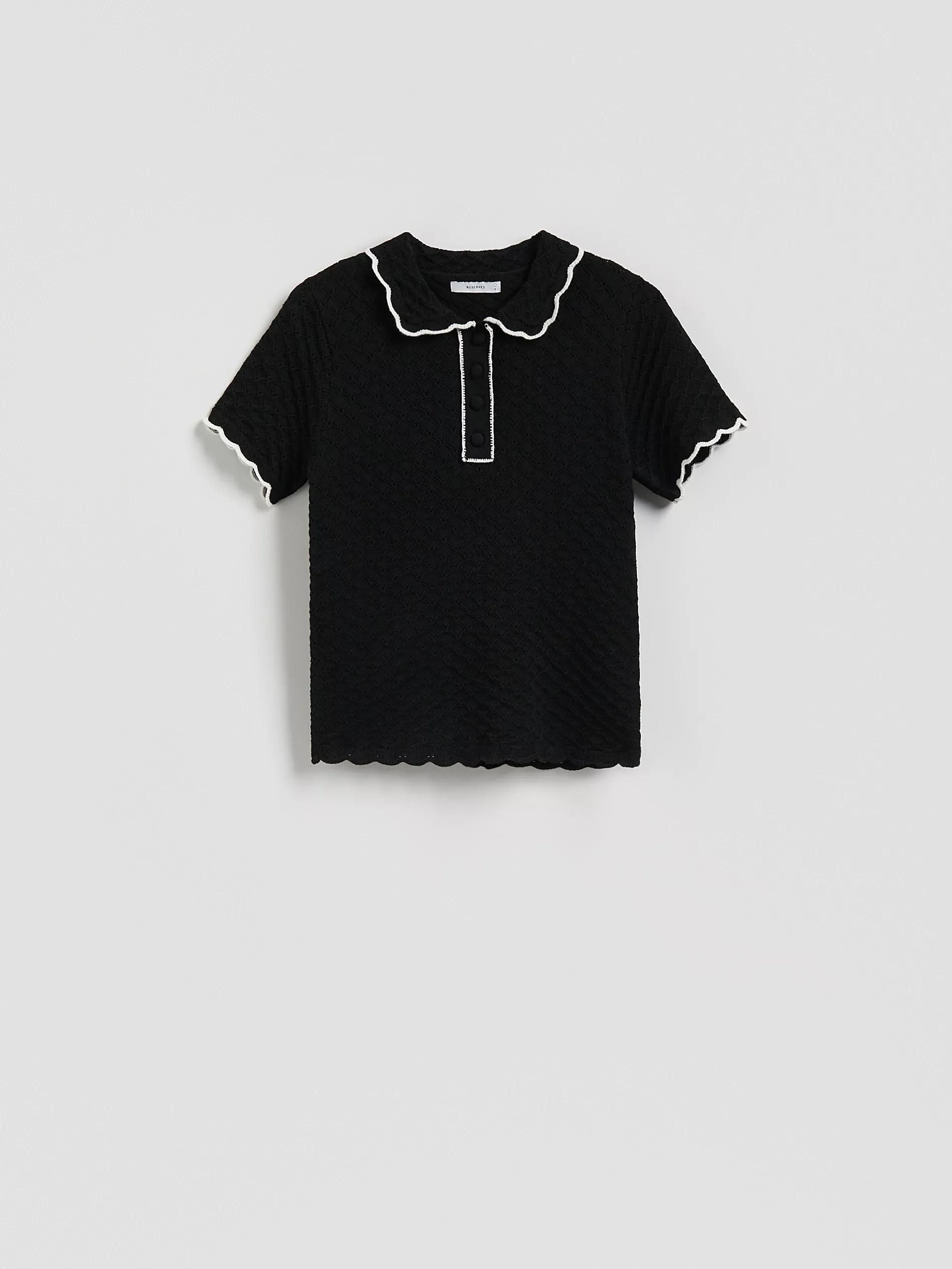 BLACK Structured blouse with collar, Black, large image number 4