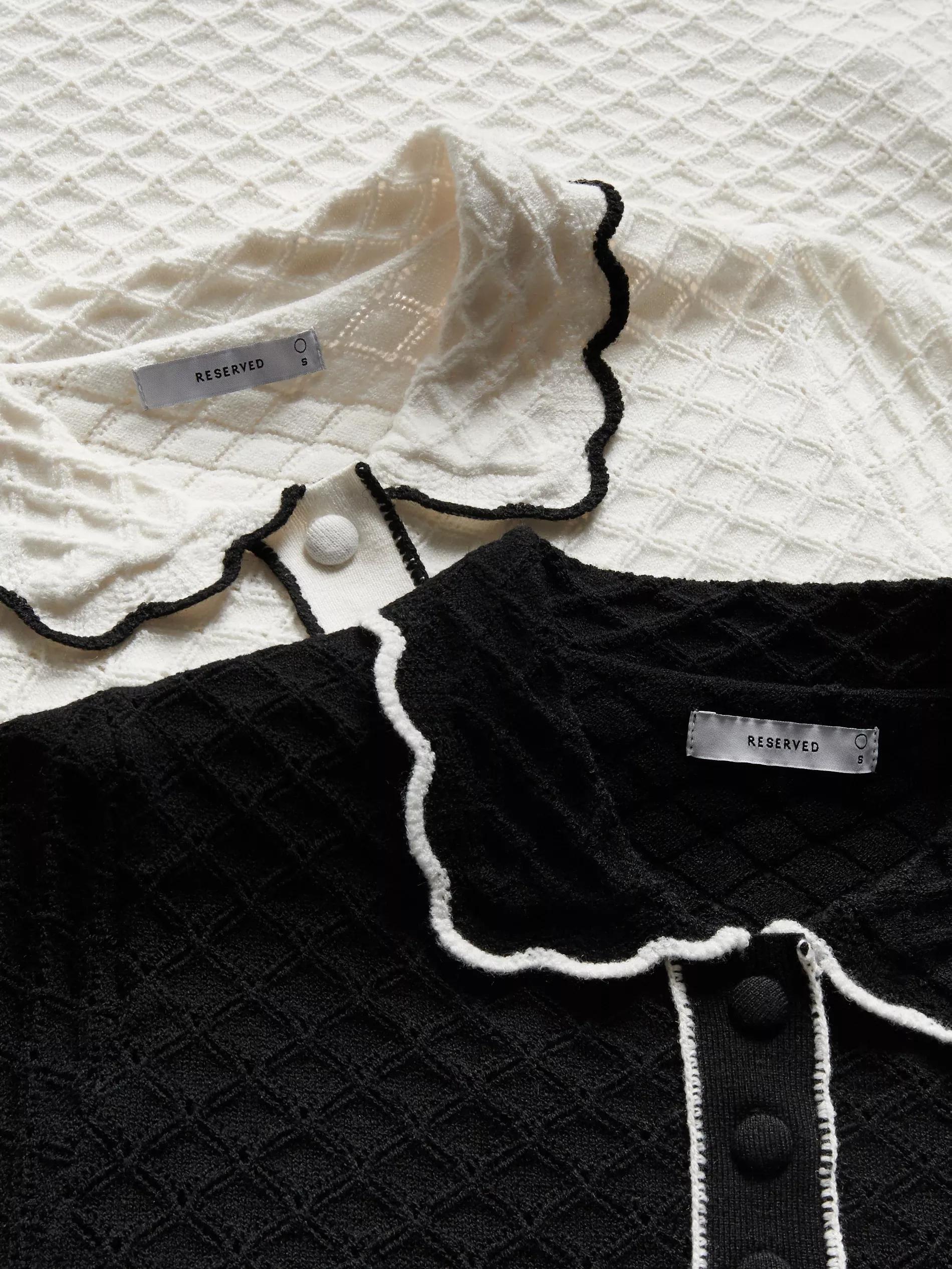 BLACK Structured blouse with collar, Black, large image number 5