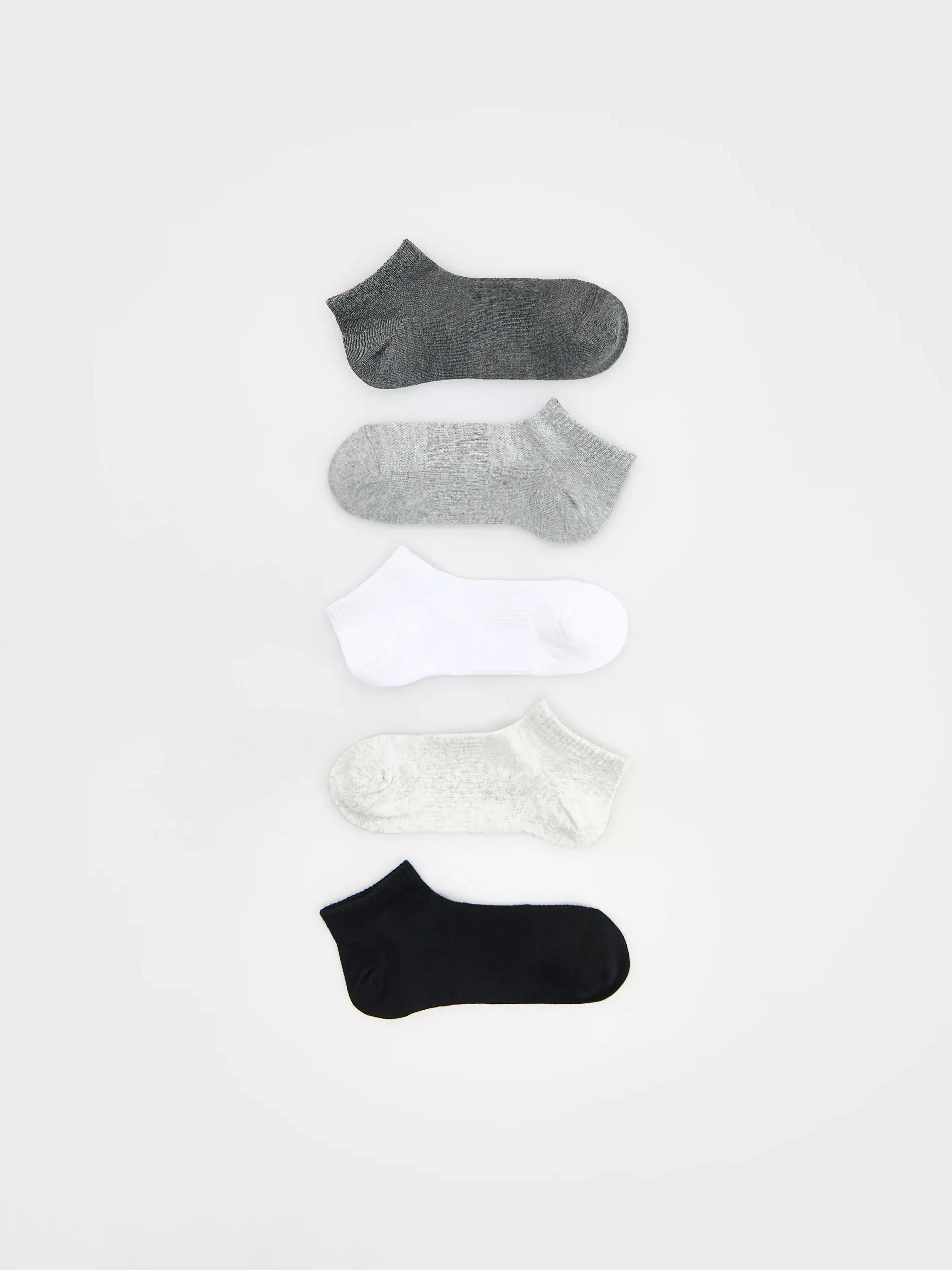 Grey Set Of 5 Pairs Of Socks With High Cotton Content, , large image number 0