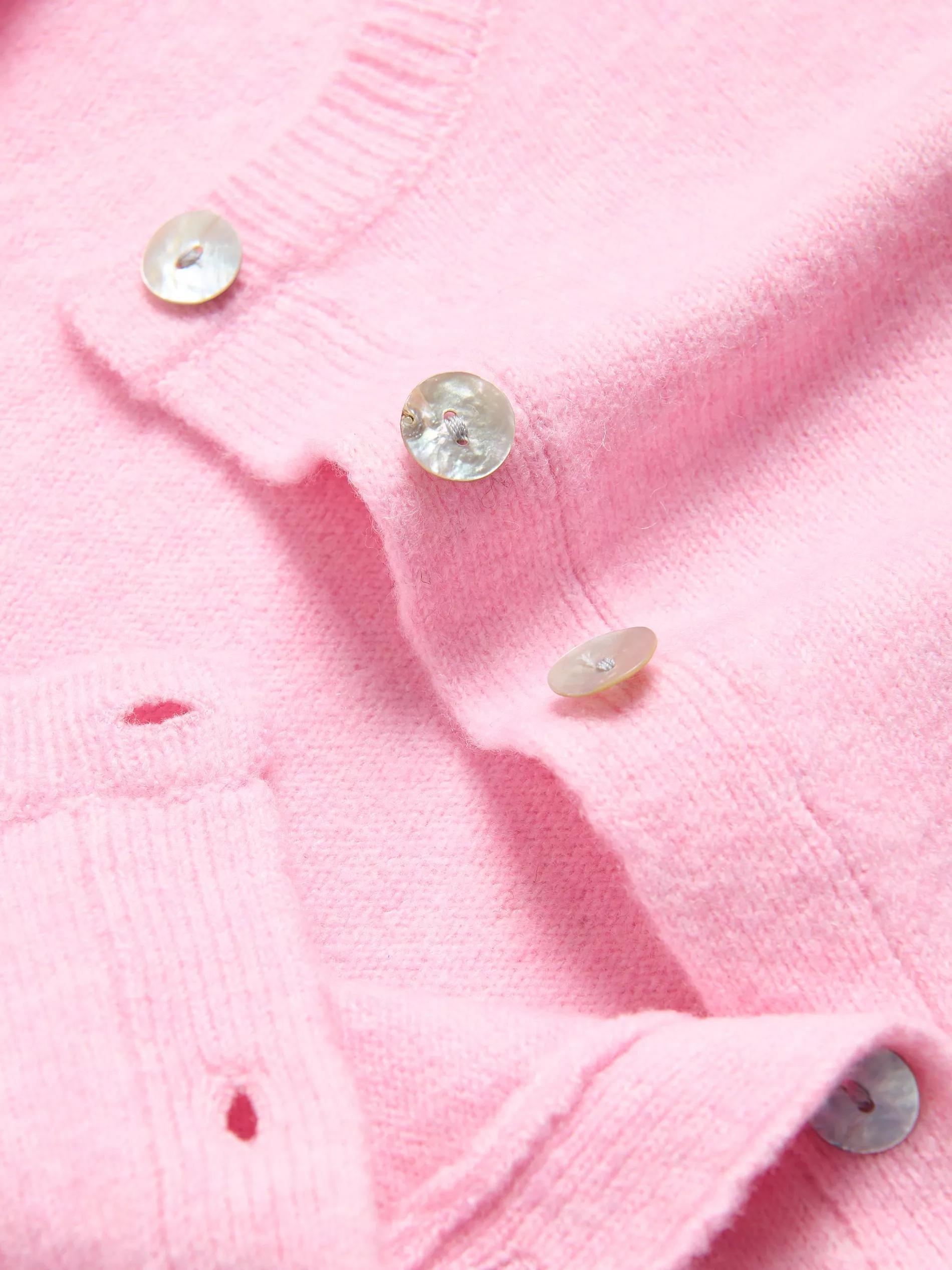 Pink Short Sleeve Cardigan, Pink, large image number 5