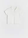 Reserved - White Short Sleeves Polo Shirt, Kids Girls