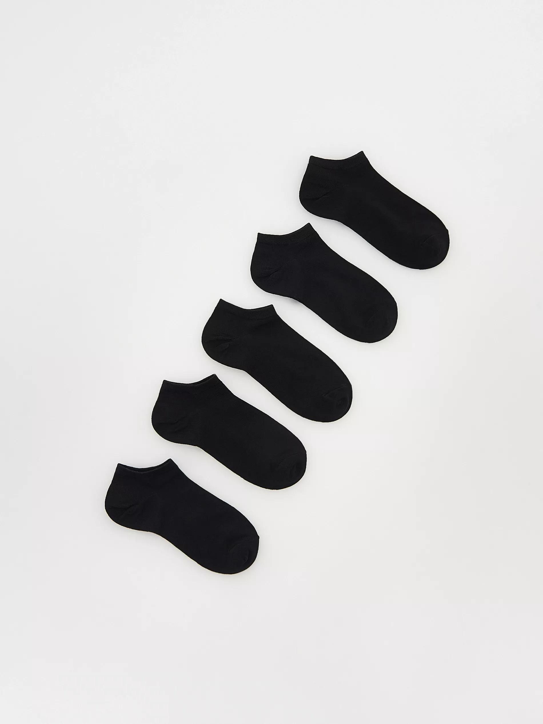 Black Set Of 5 Socks, , large image number 0