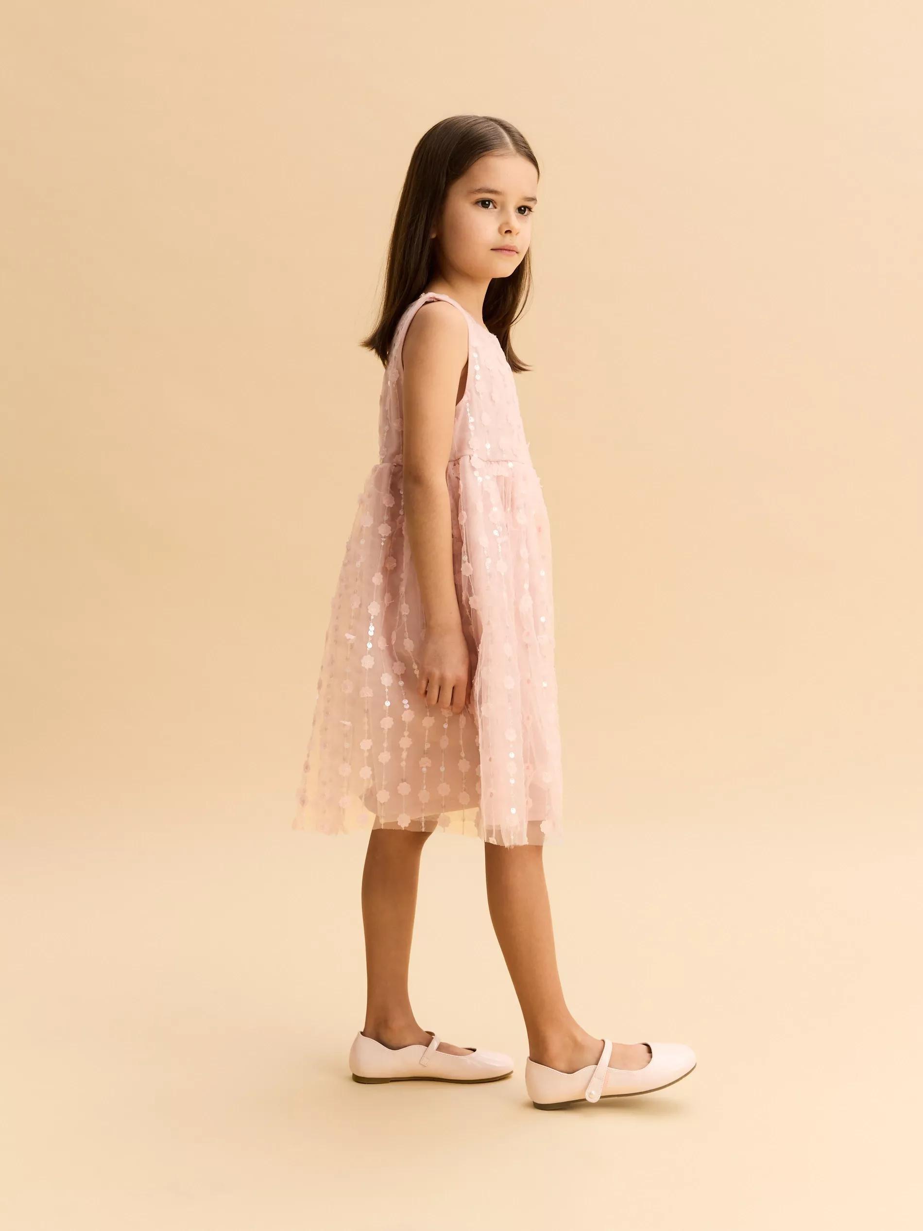 Pink Dress & Vest, Kids Girl, , large image number 1