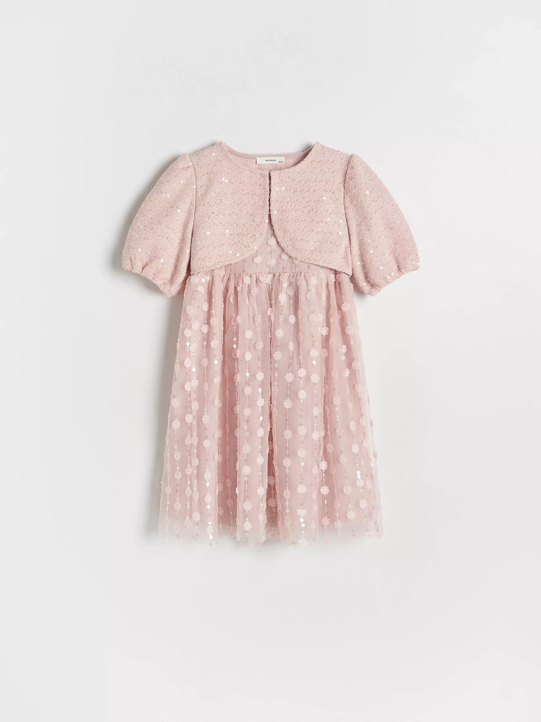 Pink Dress & Vest, Kids Girl, , large image number 2
