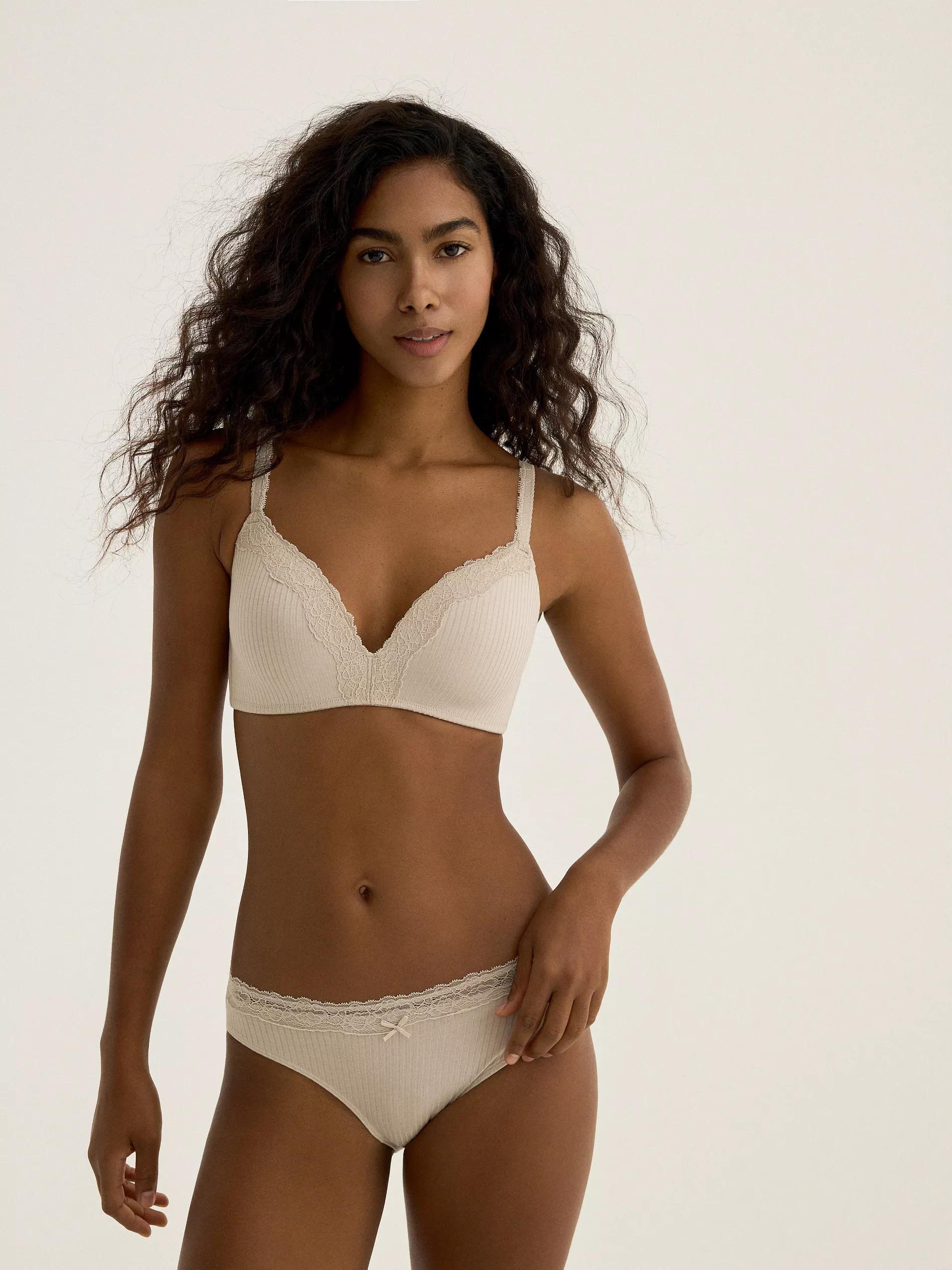 Beige Brassiere, Ivory, medium