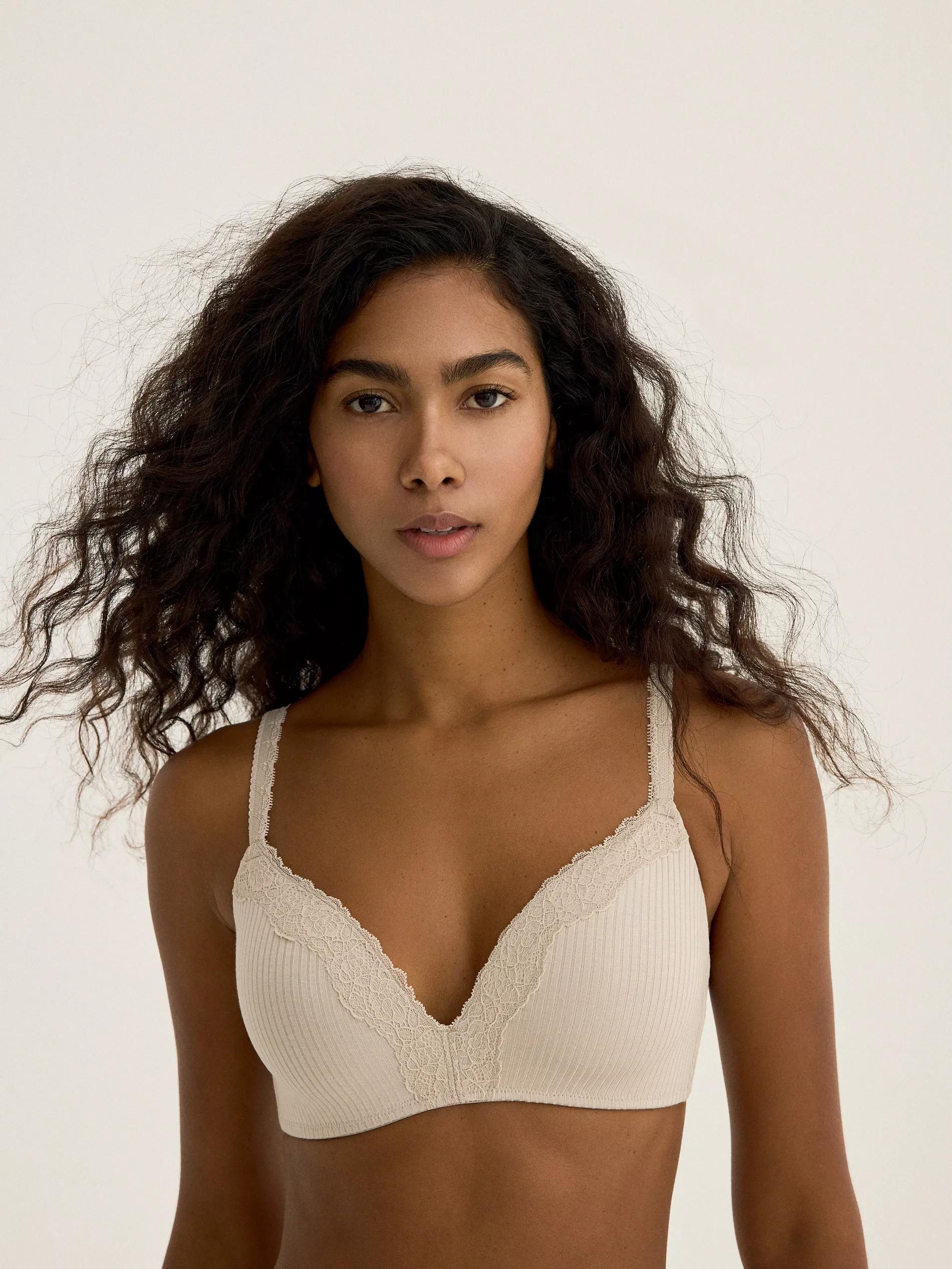 Beige Brassiere, Ivory, large image number 2