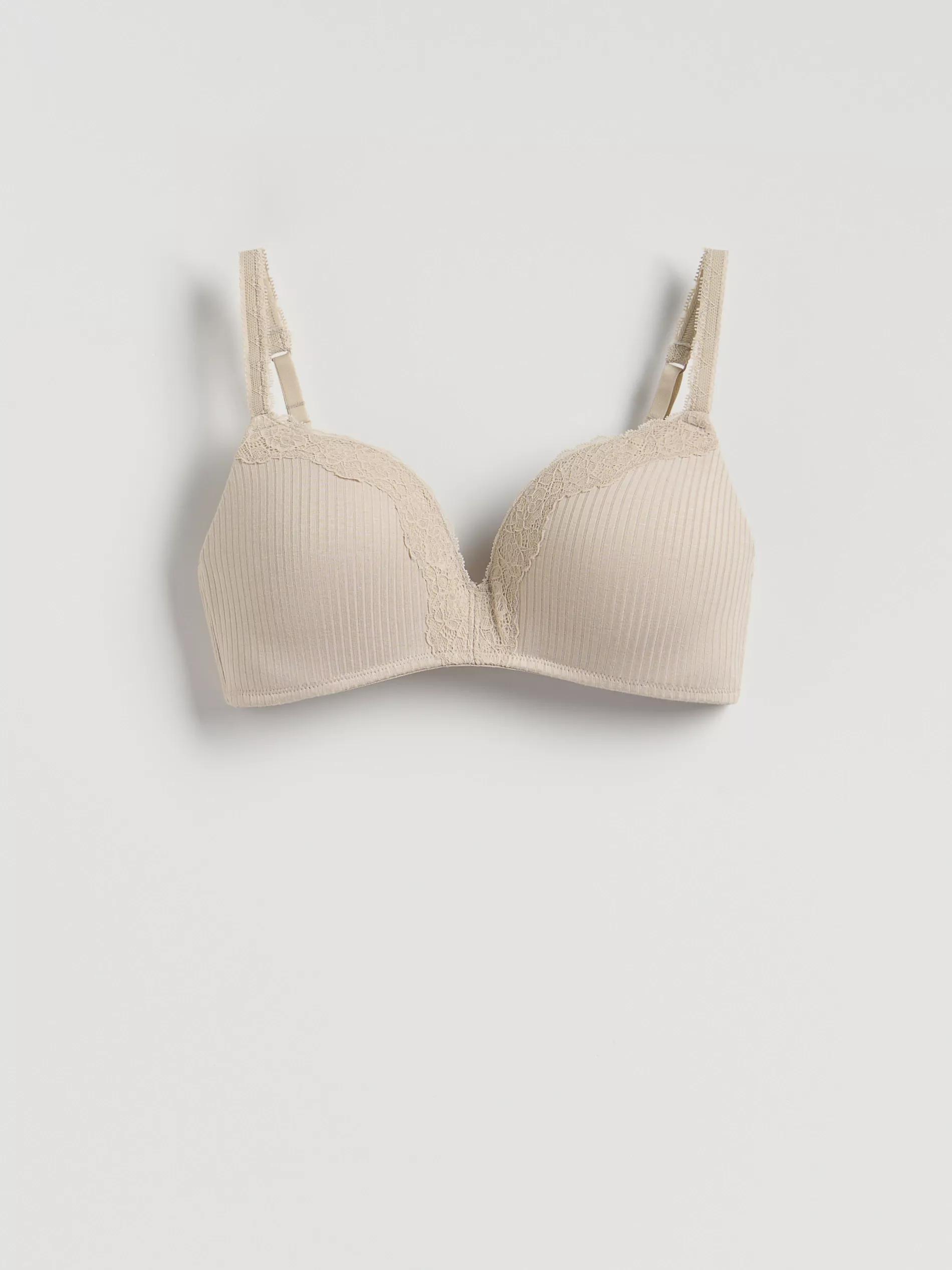 Beige Brassiere, Ivory, large image number 4