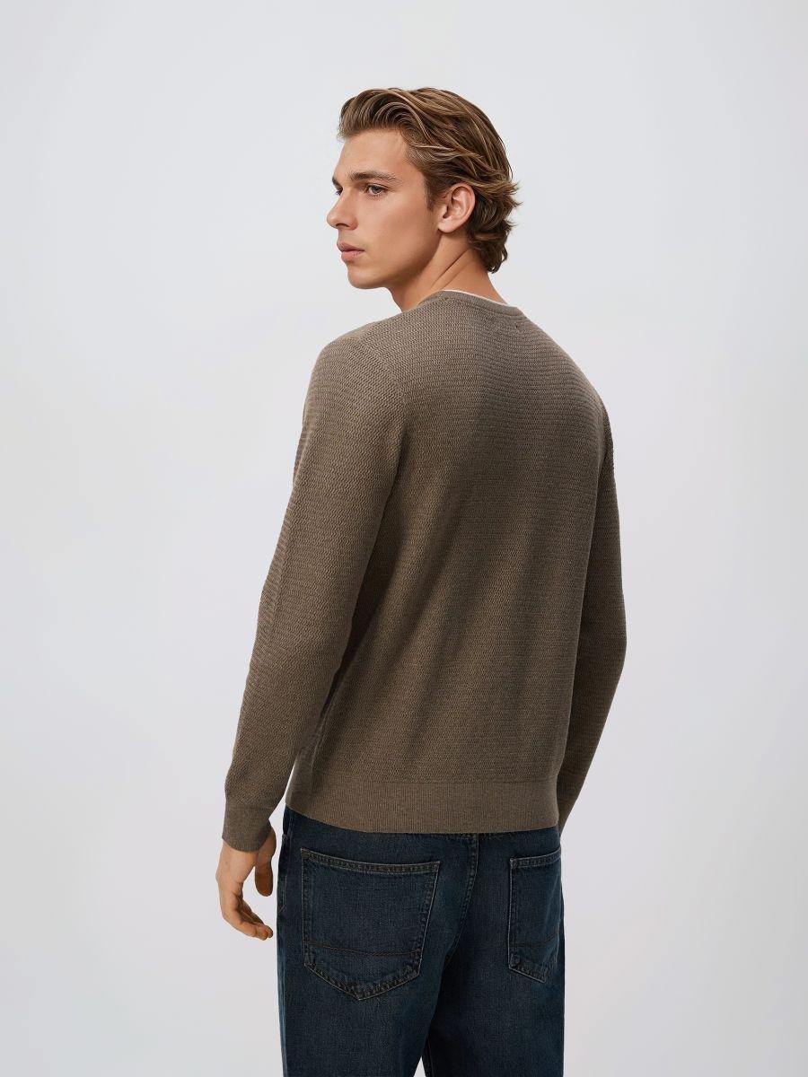 Brown Sweaters with a high cotton content, Burgundy, large image number 1