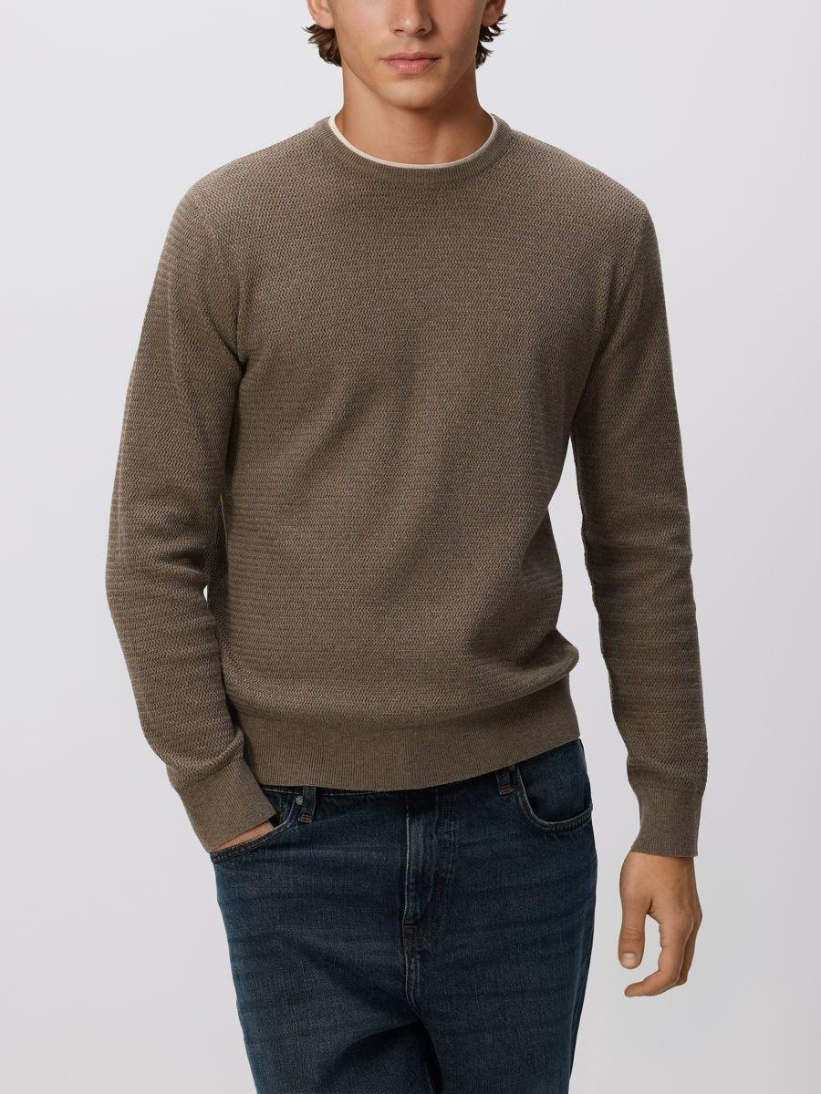 Brown Sweaters with a high cotton content, Burgundy, large image number 2