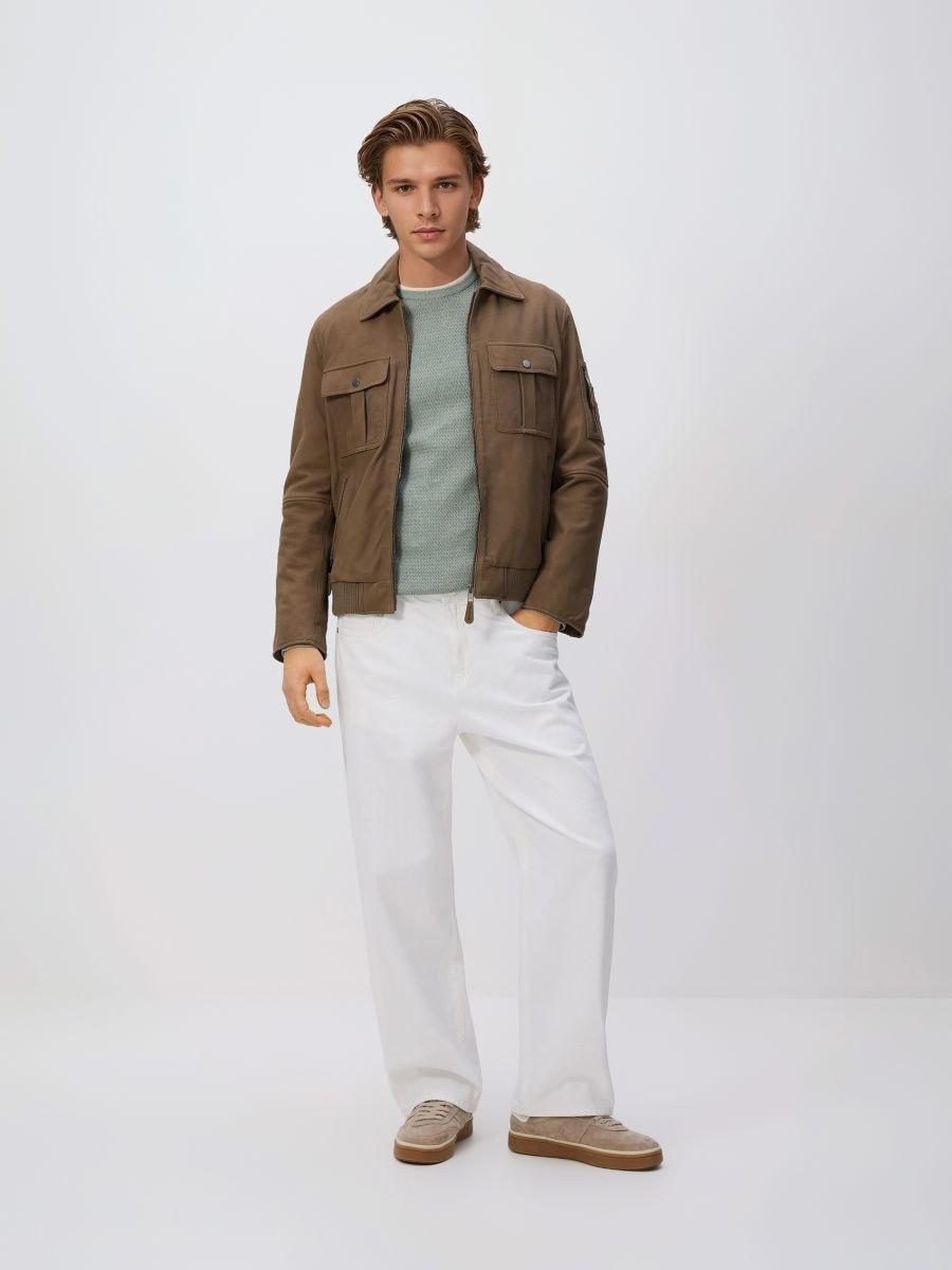 Green Sweaters with a high cotton content, 7401_96M, large image number 0