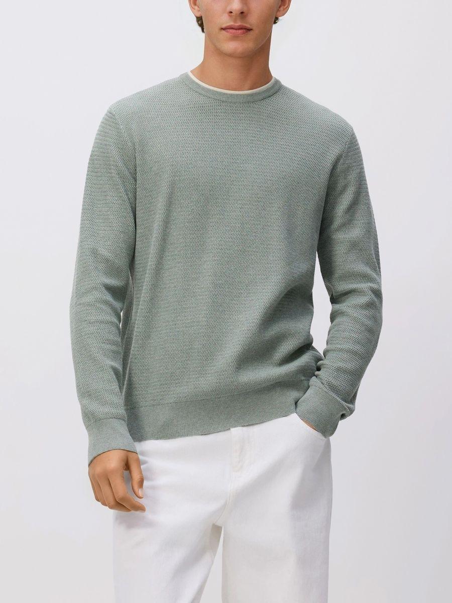Green Sweaters with a high cotton content, 7401_96M, large image number 2