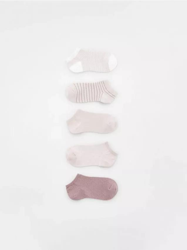 Pink Cotton Rich Socks 5 Pack, , medium